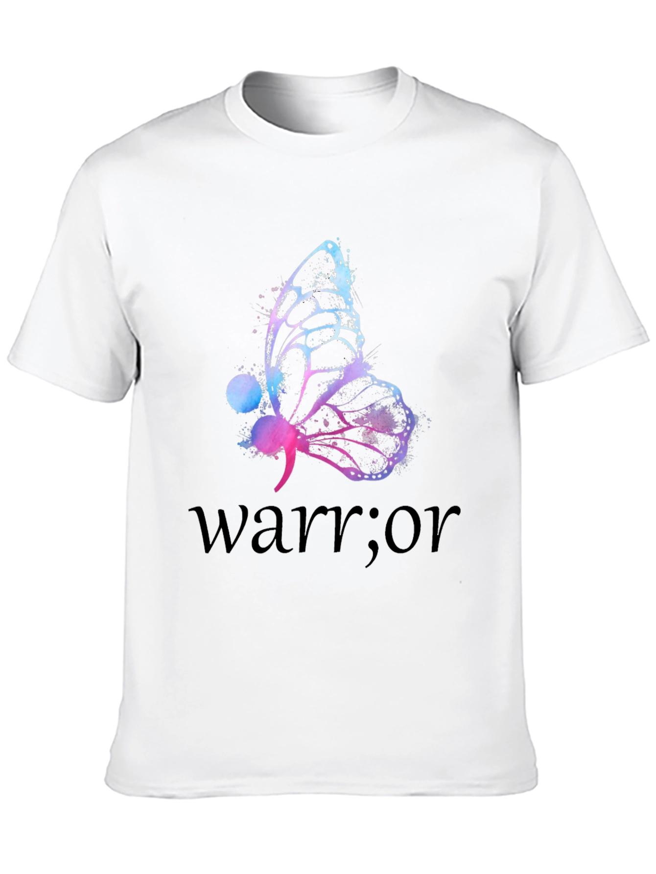 Warrior Sem-Colon Butterfly Graphic T-Shirt