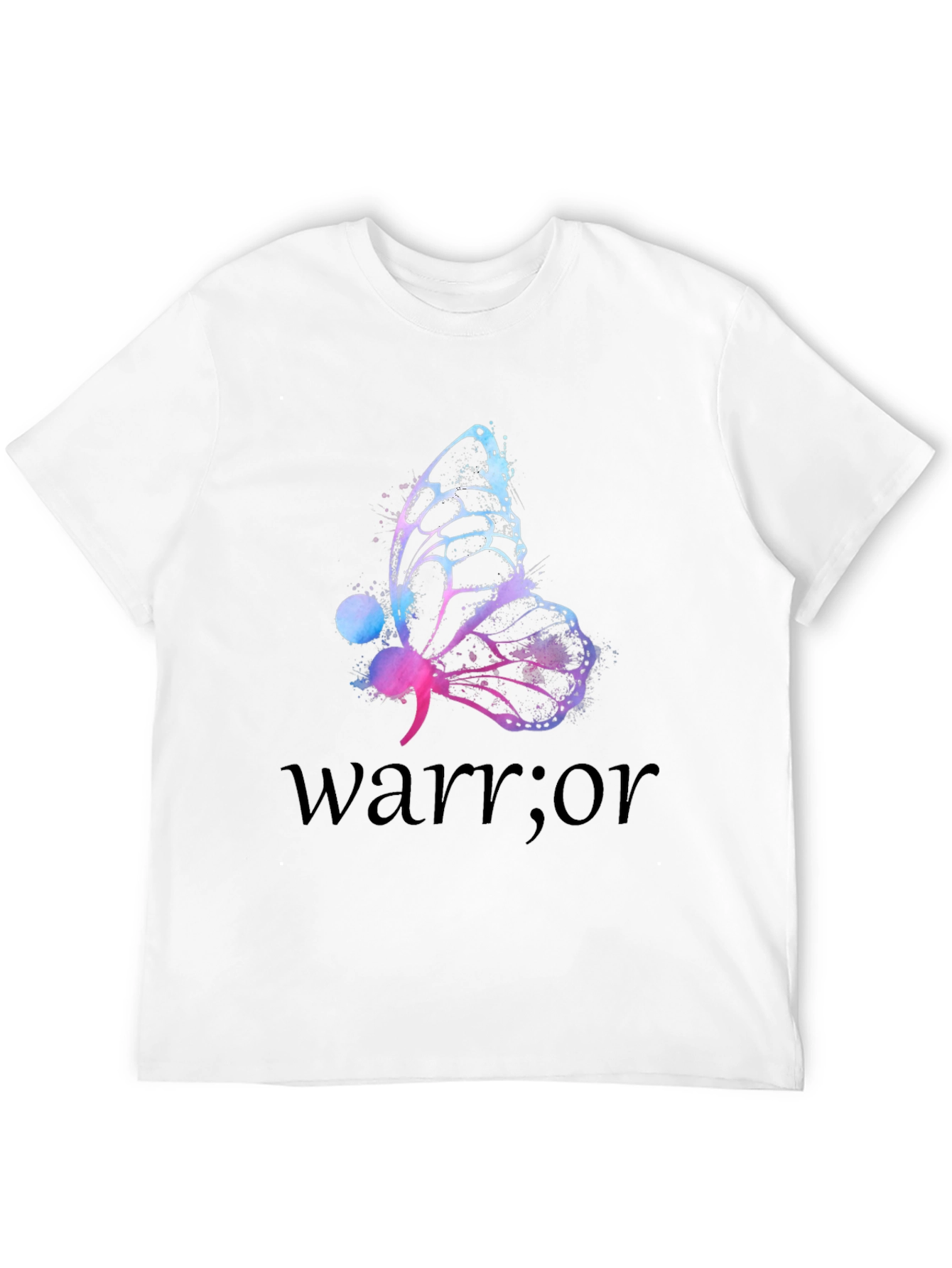Warrior Sem-Colon Butterfly Graphic T-Shirt