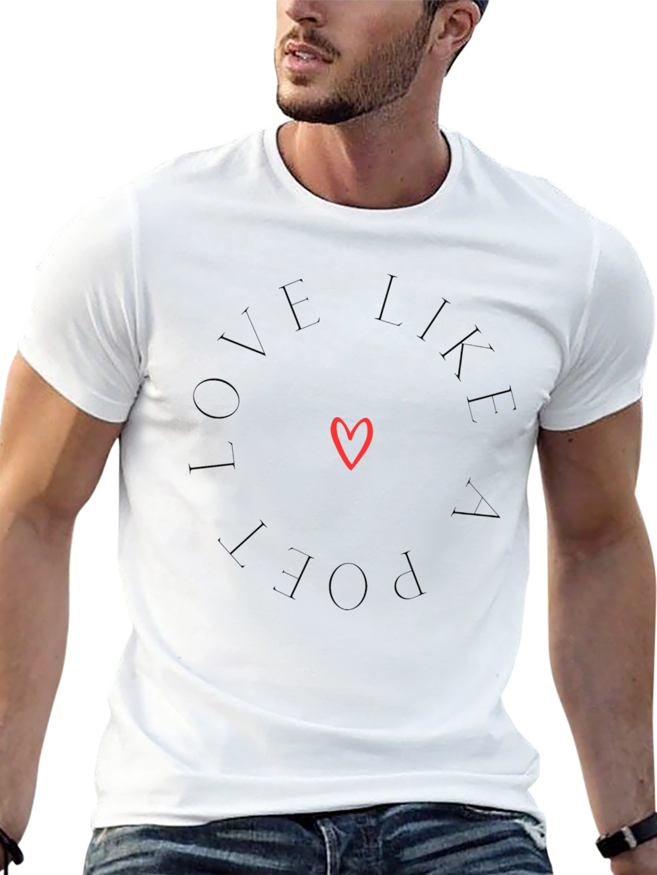 Love Like a Poet Black Graphic Tee