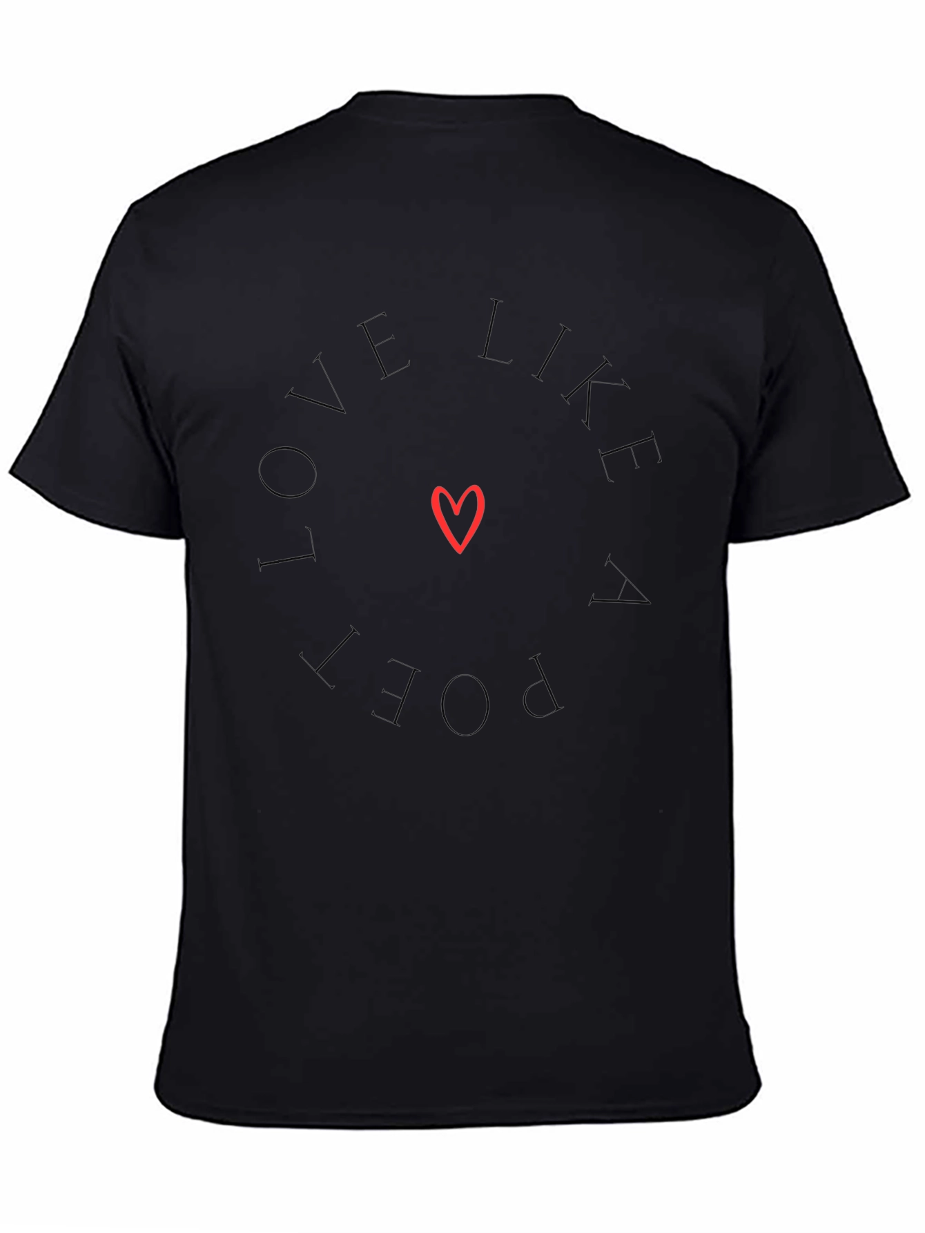 Love Like a Poet Black Graphic Tee