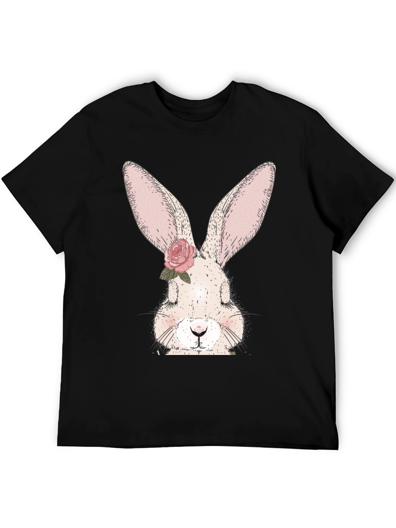 Floral Bunny Graphic Tee - Cute Rabbit T-Shirt