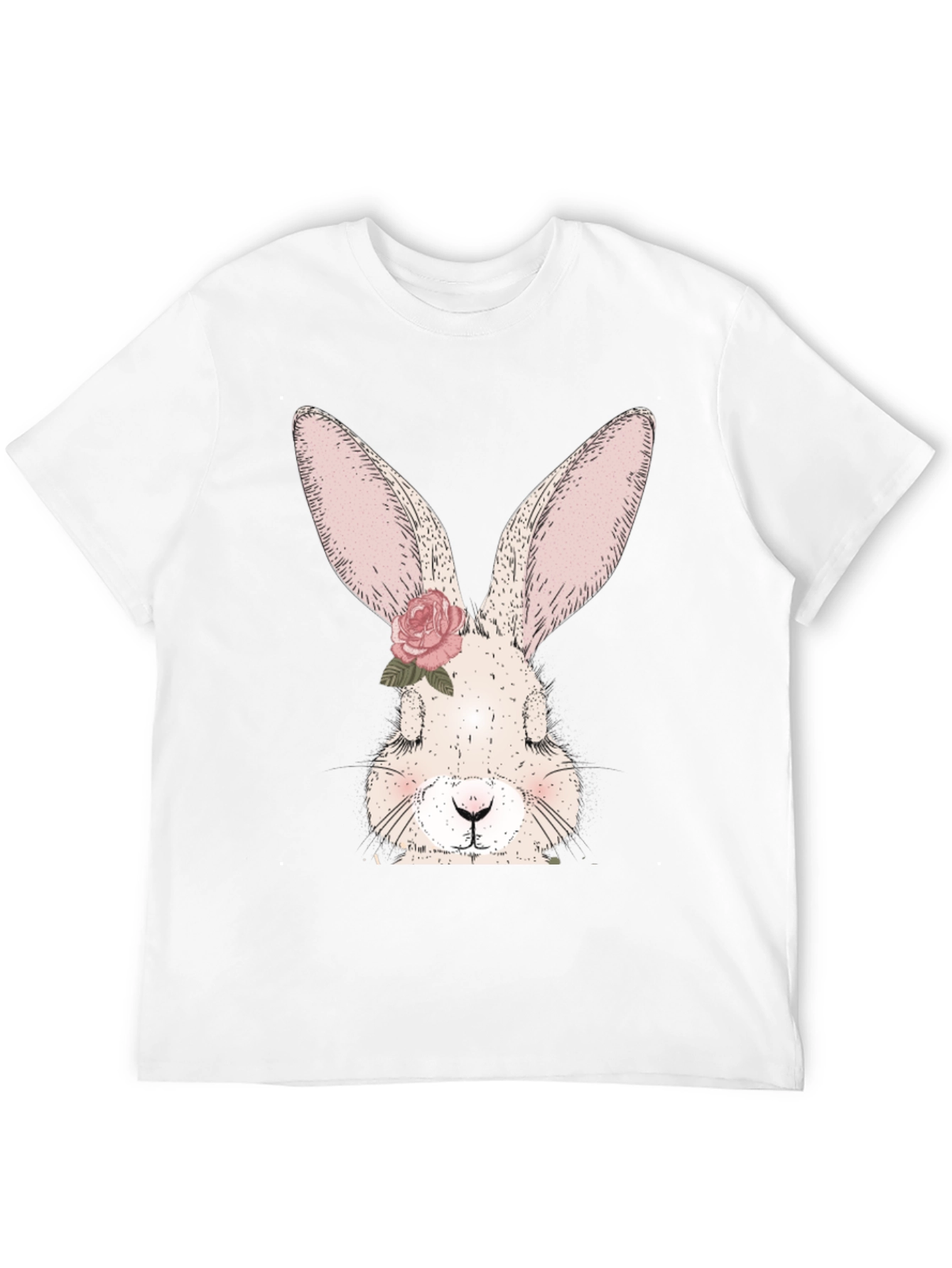 Floral Bunny Graphic Tee - Cute Rabbit T-Shirt