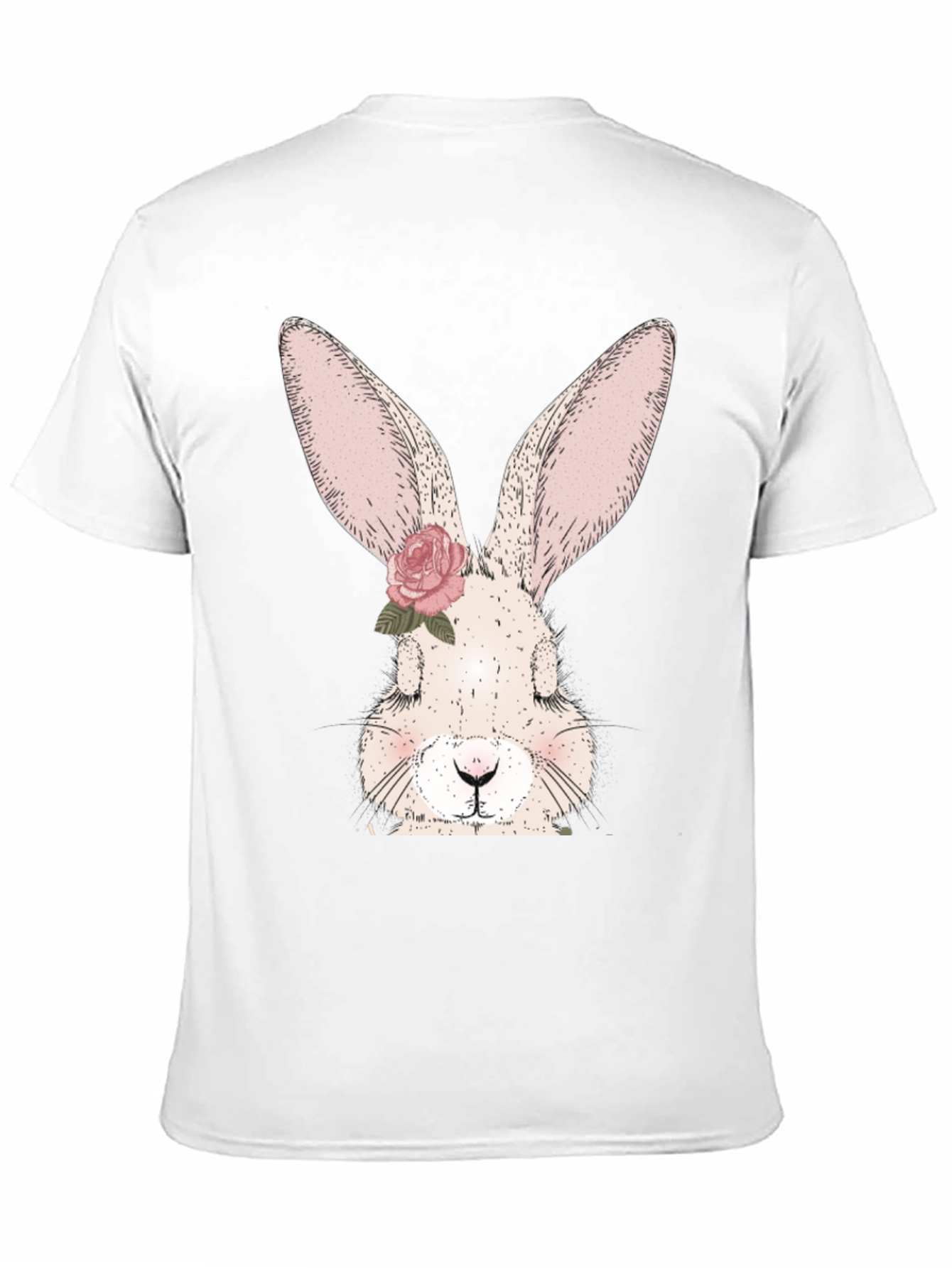 Floral Bunny Graphic Tee - Cute Rabbit T-Shirt