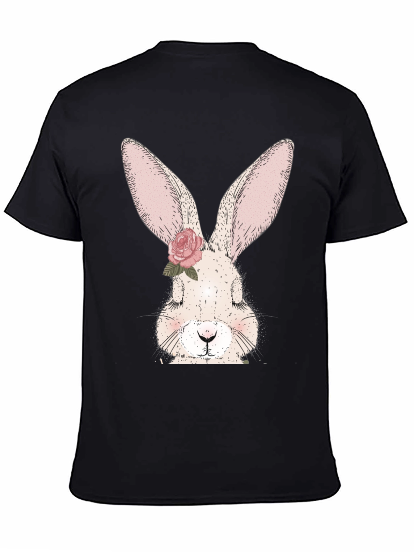 Floral Bunny Graphic Tee - Cute Rabbit T-Shirt
