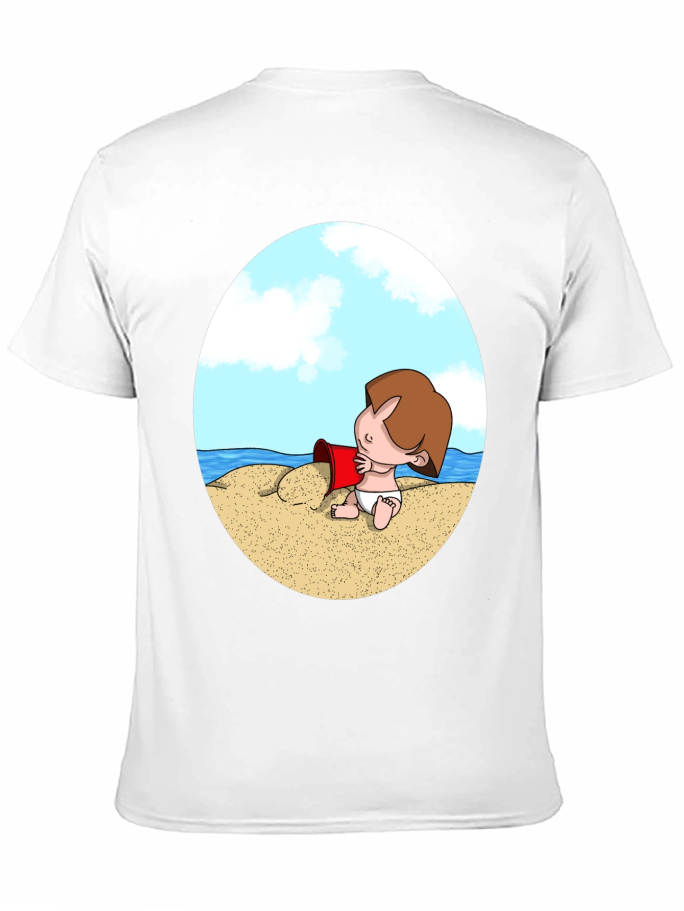 Beach Baby Graphic T-Shirt - Black