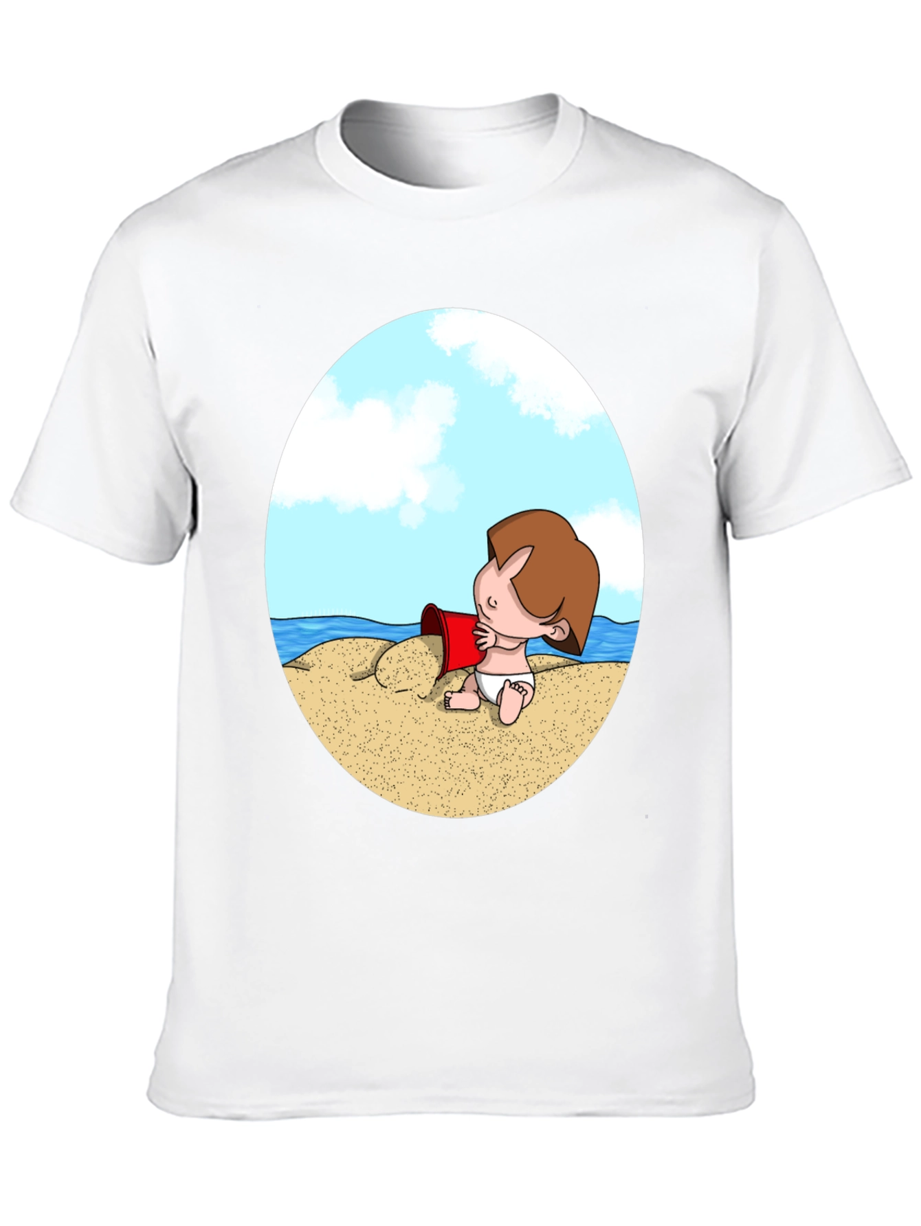 Beach Baby Graphic T-Shirt - Black