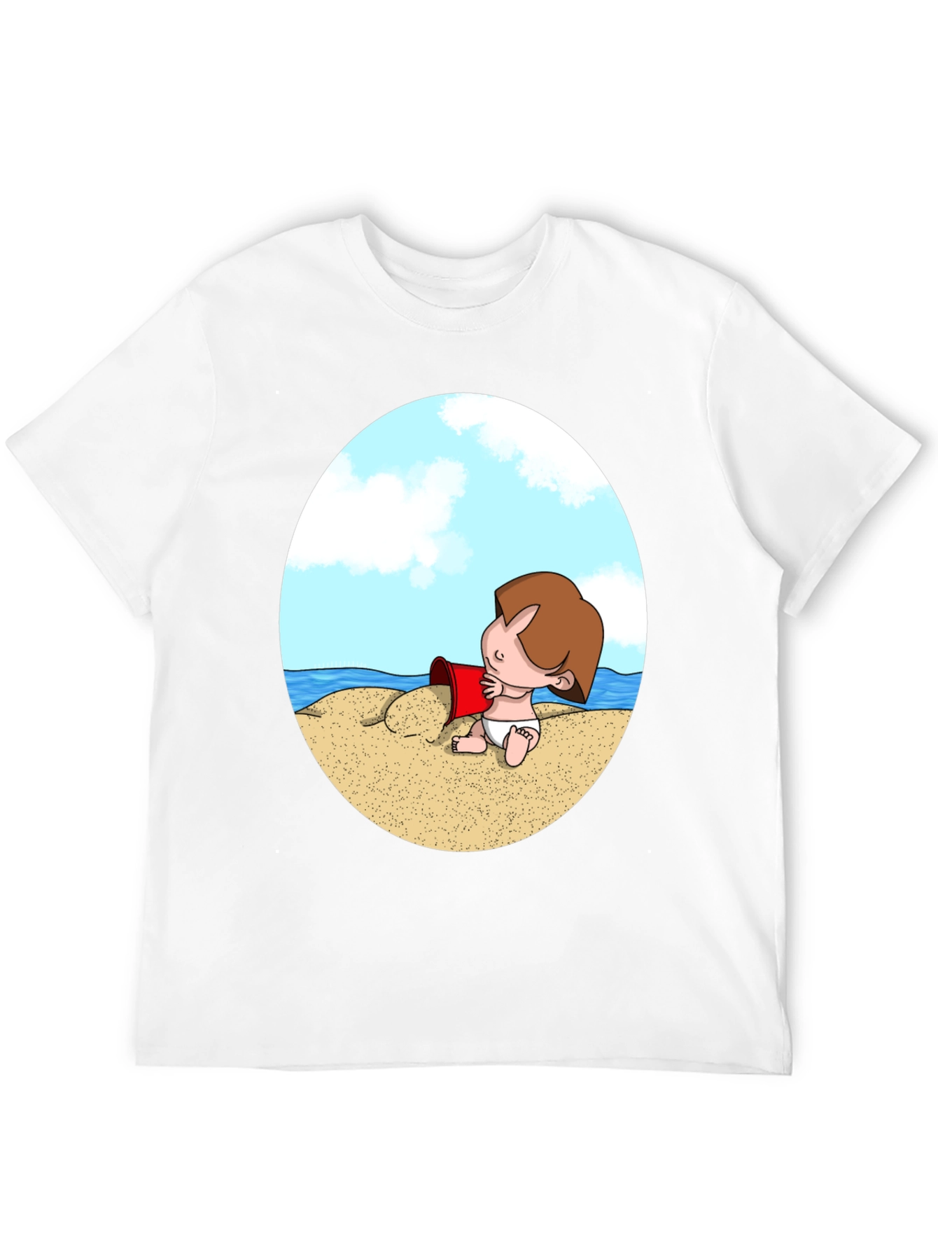 Beach Baby Graphic T-Shirt - Black