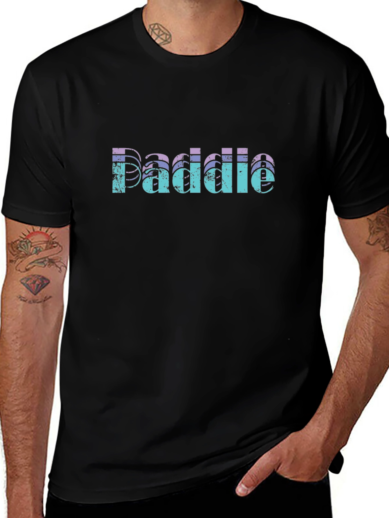 Retro Paddie Graphic T-Shirt - Black