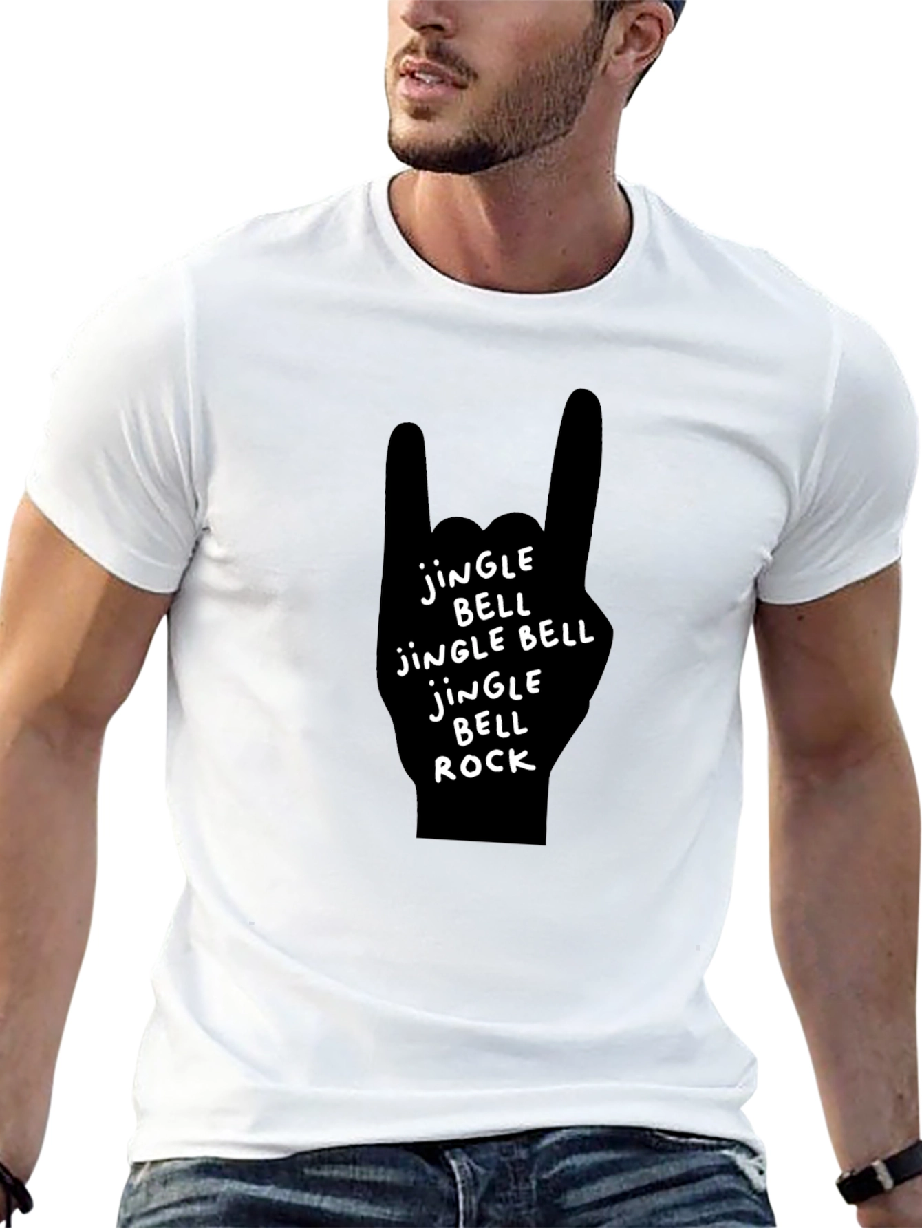 Jingle Bell Rock Graphic Tee - Black