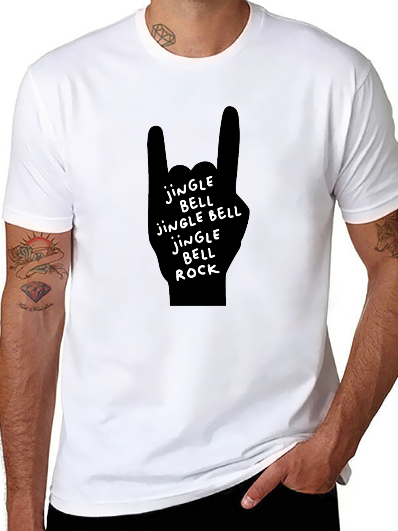 Jingle Bell Rock Graphic Tee - Black