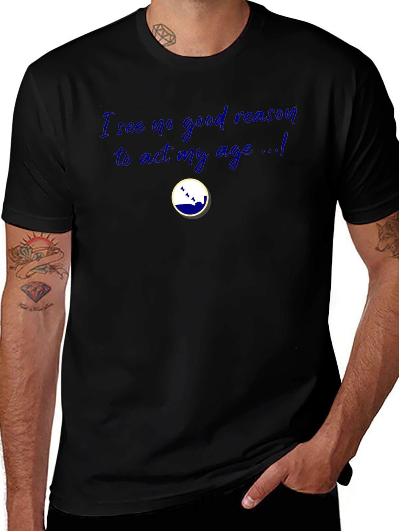 Funny Act My Age Black T-Shirt