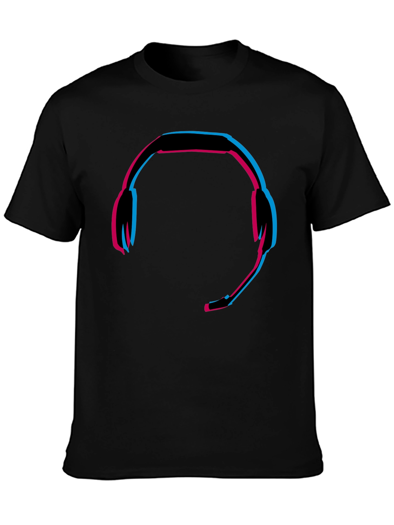 Headset Glitch Style Graphic Tee - Gamer T-Shirt