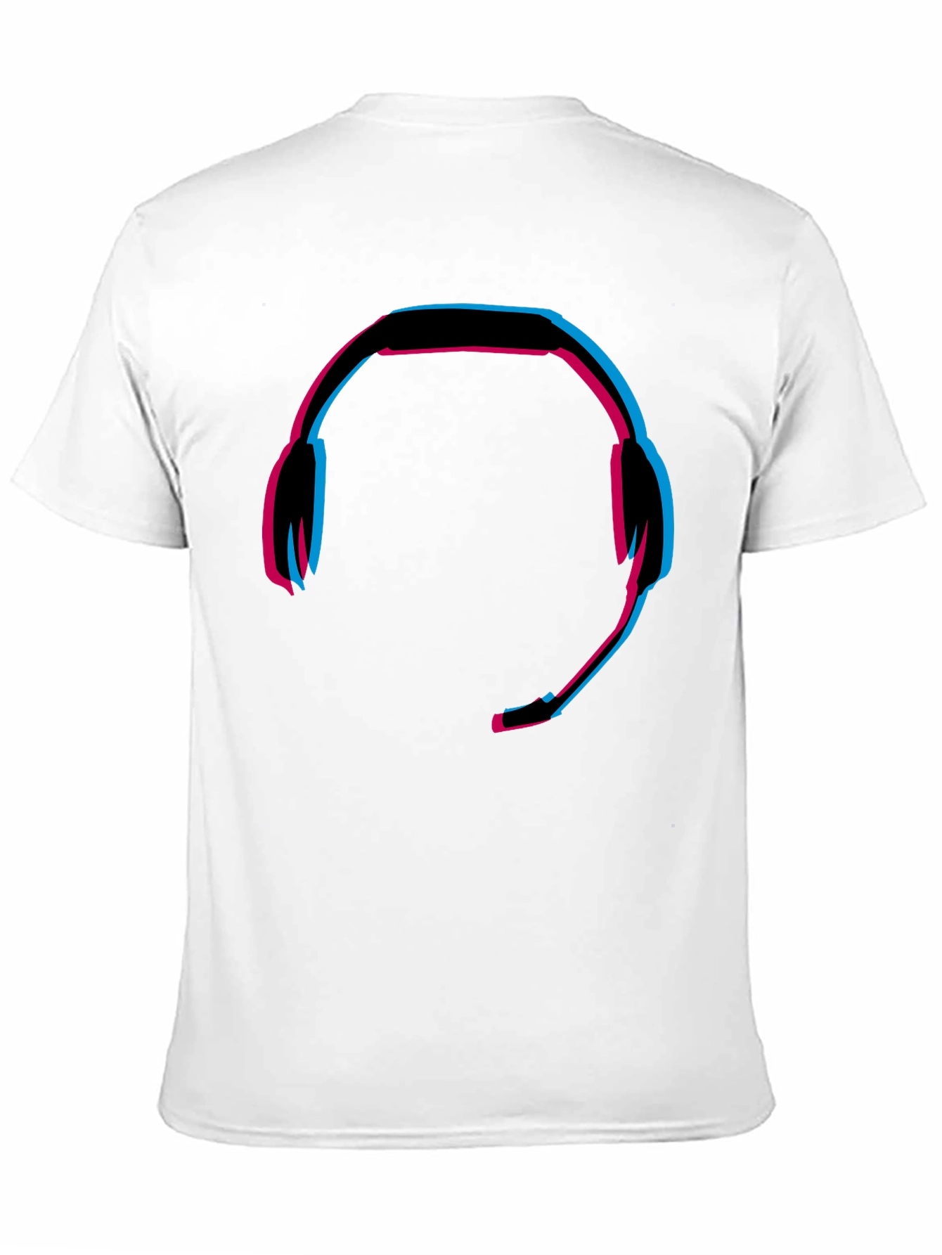 Headset Glitch Style Graphic Tee - Gamer T-Shirt