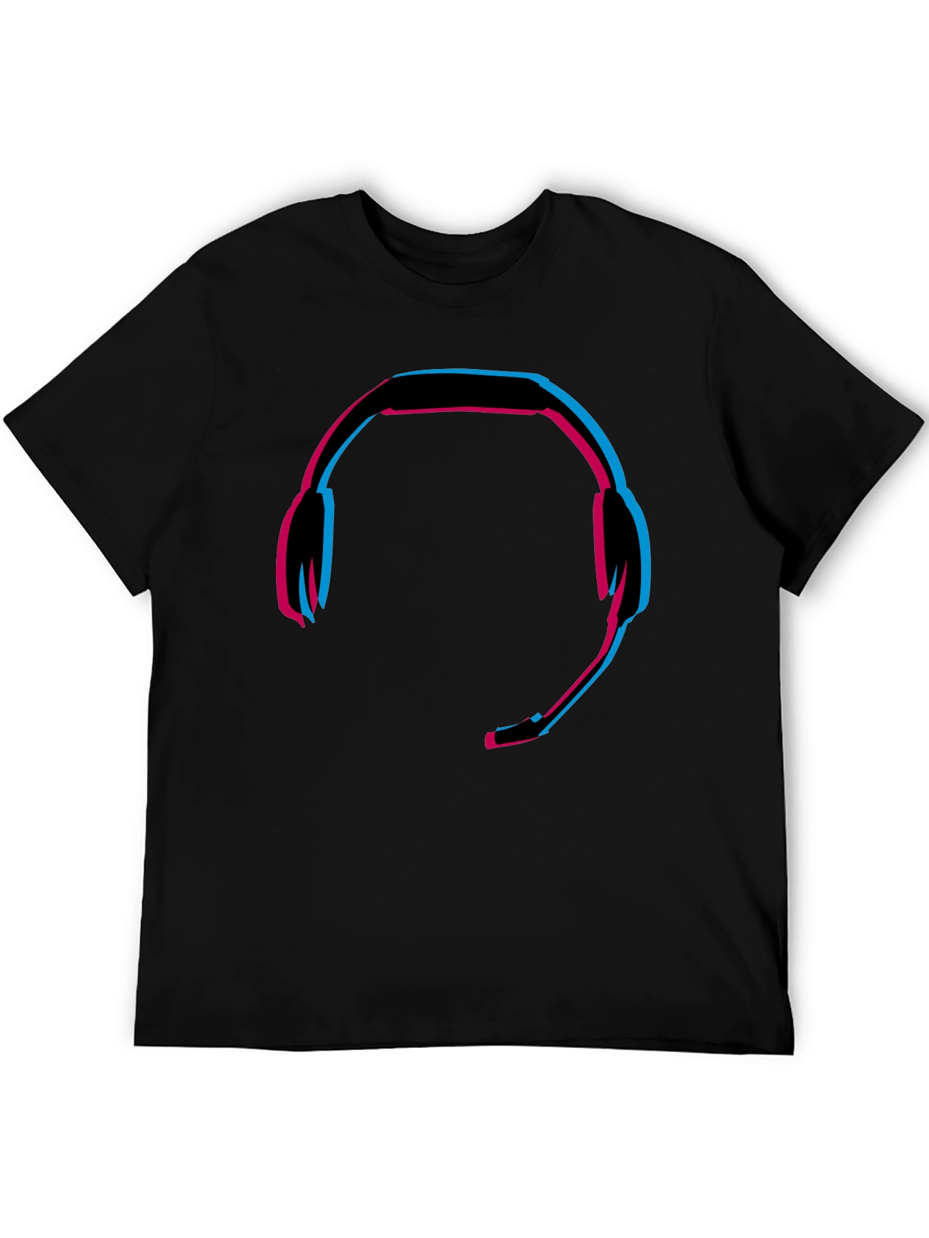 Headset Glitch Style Graphic Tee - Gamer T-Shirt