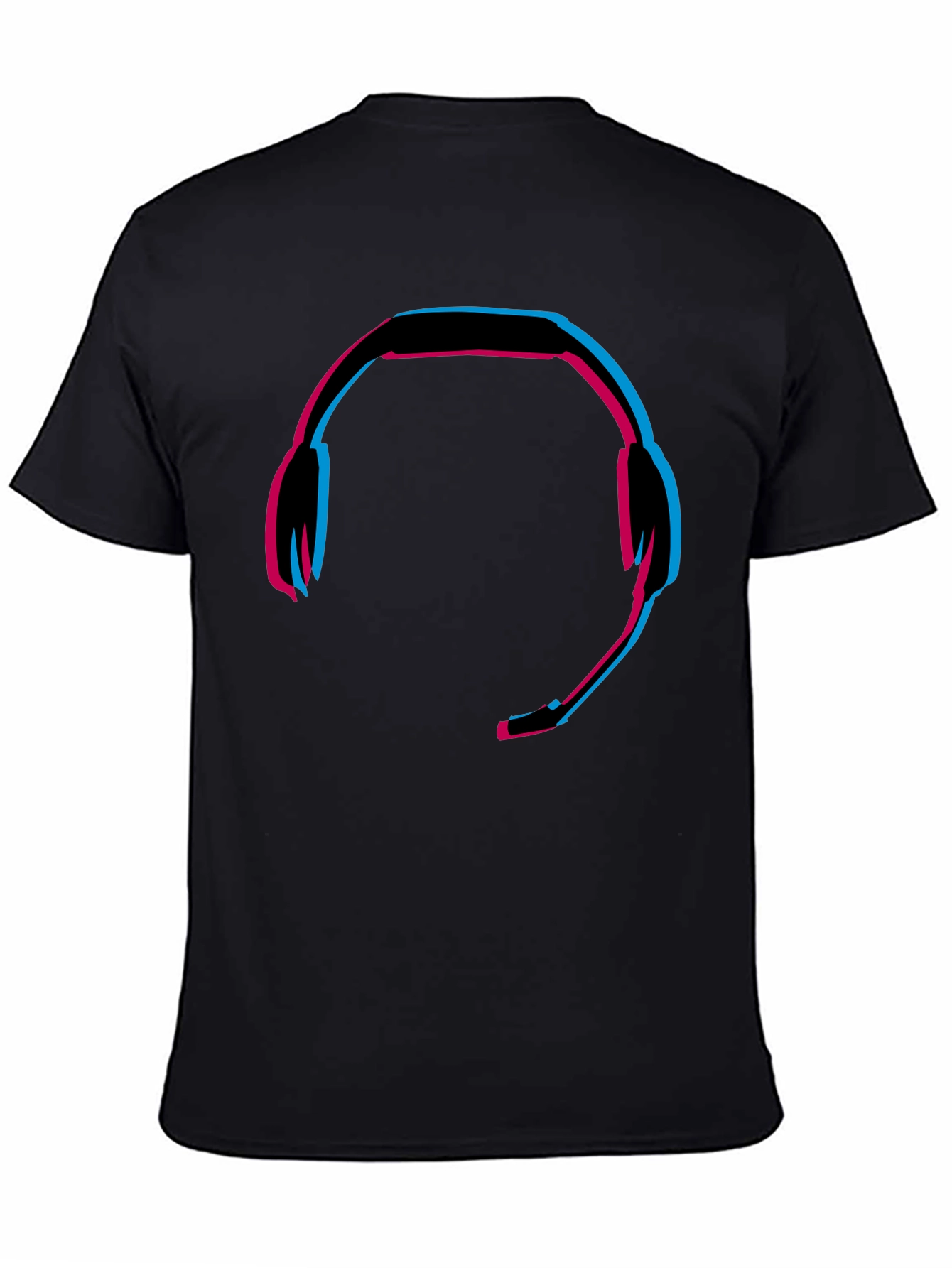 Headset Glitch Style Graphic Tee - Gamer T-Shirt