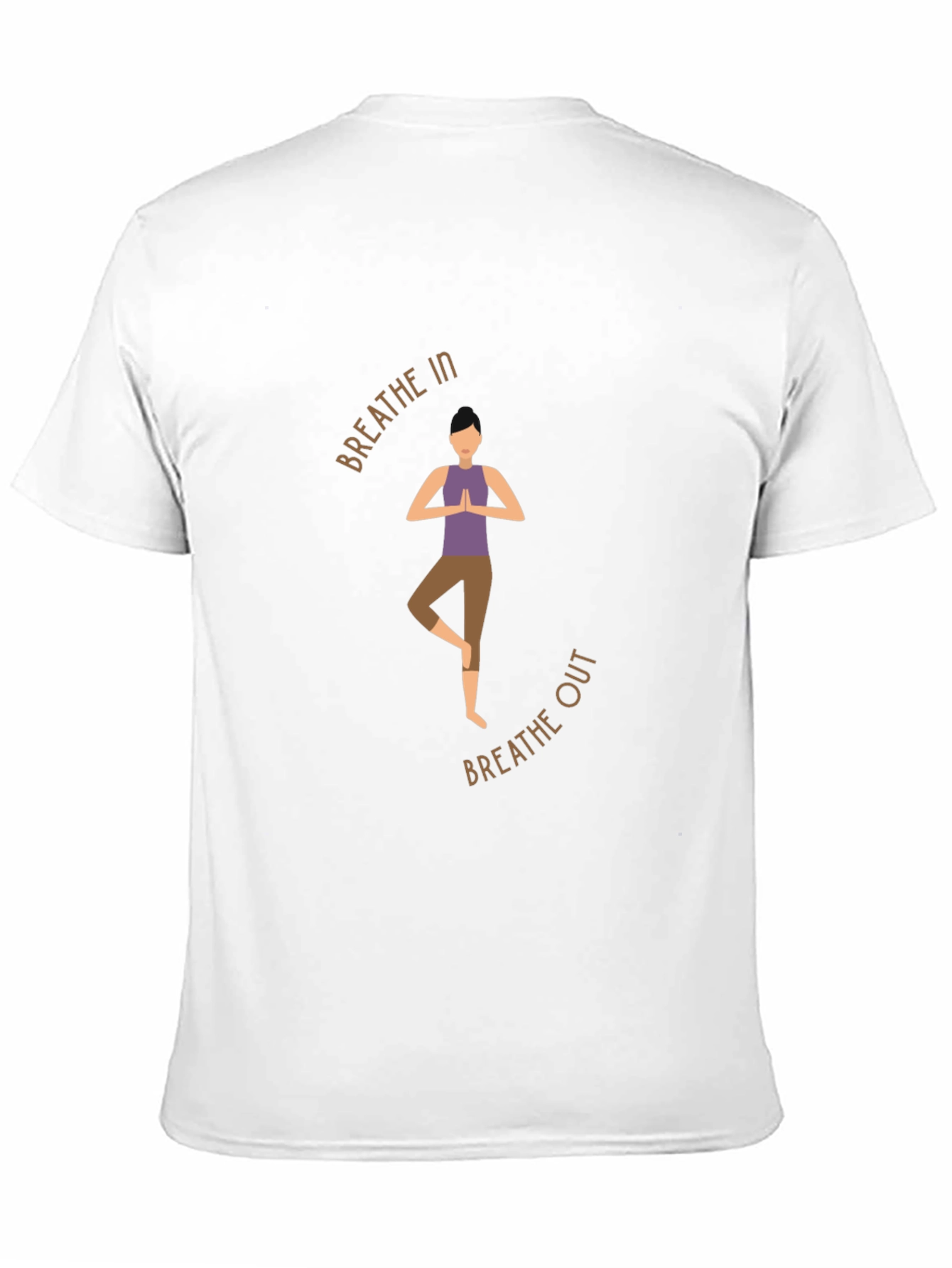 Breathe In Breathe Out Yoga Graphic Black T-Shirt