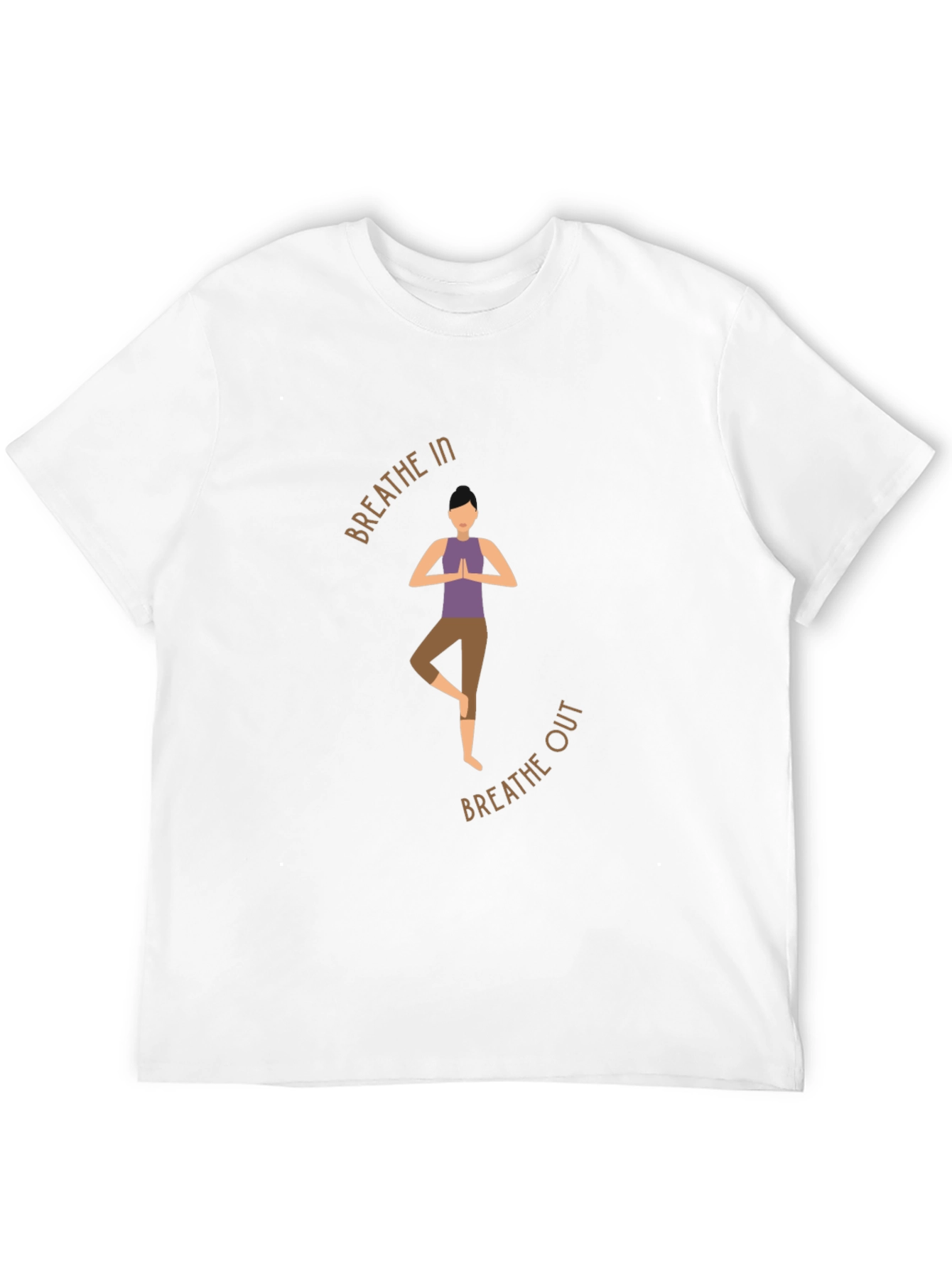 Breathe In Breathe Out Yoga Graphic Black T-Shirt
