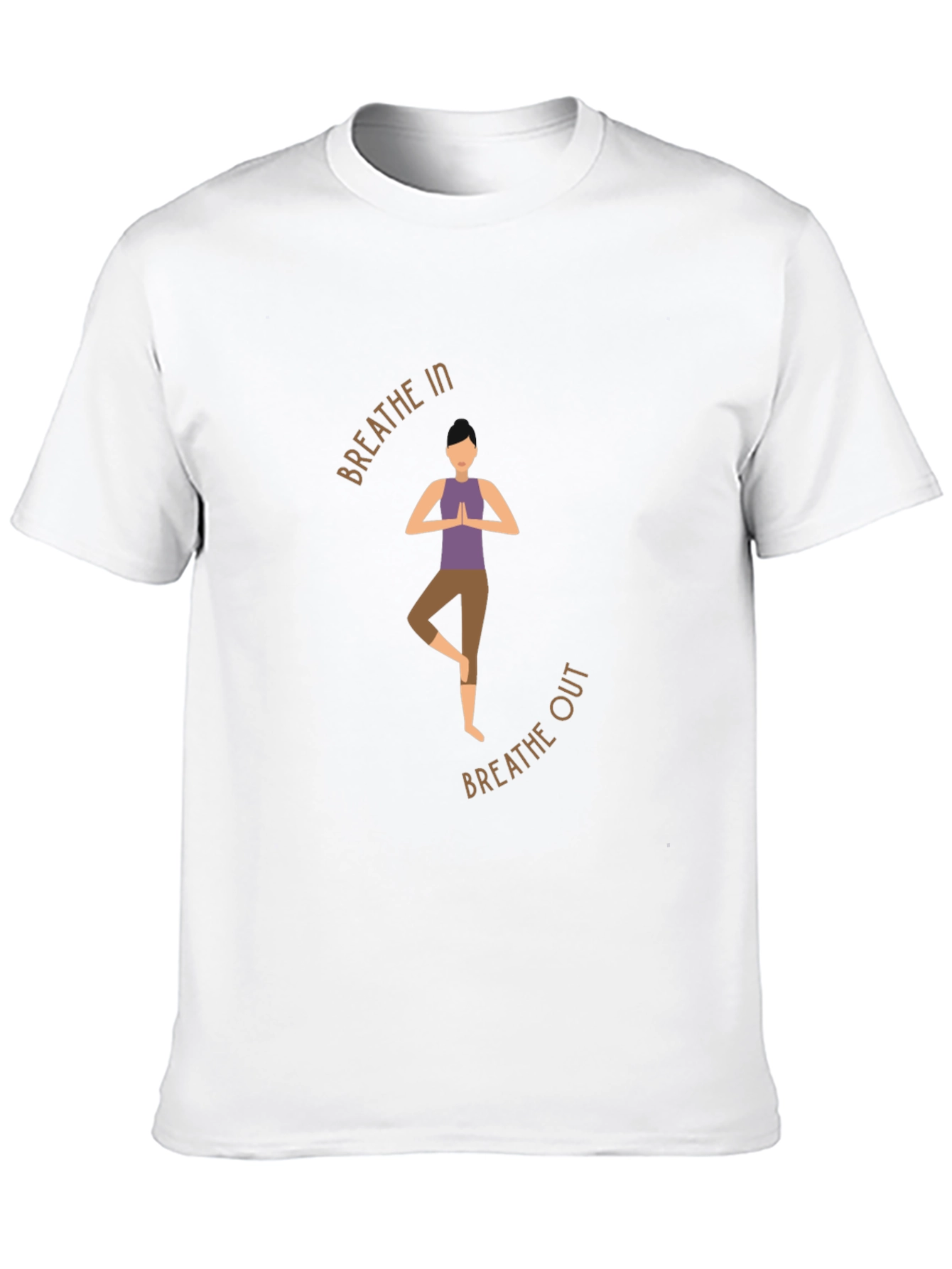 Breathe In Breathe Out Yoga Graphic Black T-Shirt