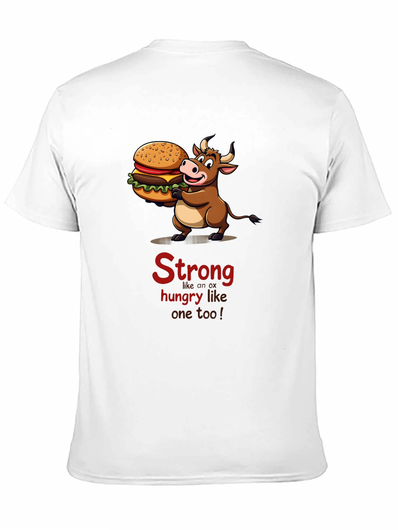 Strong Hungry Bull Burger T-Shirt