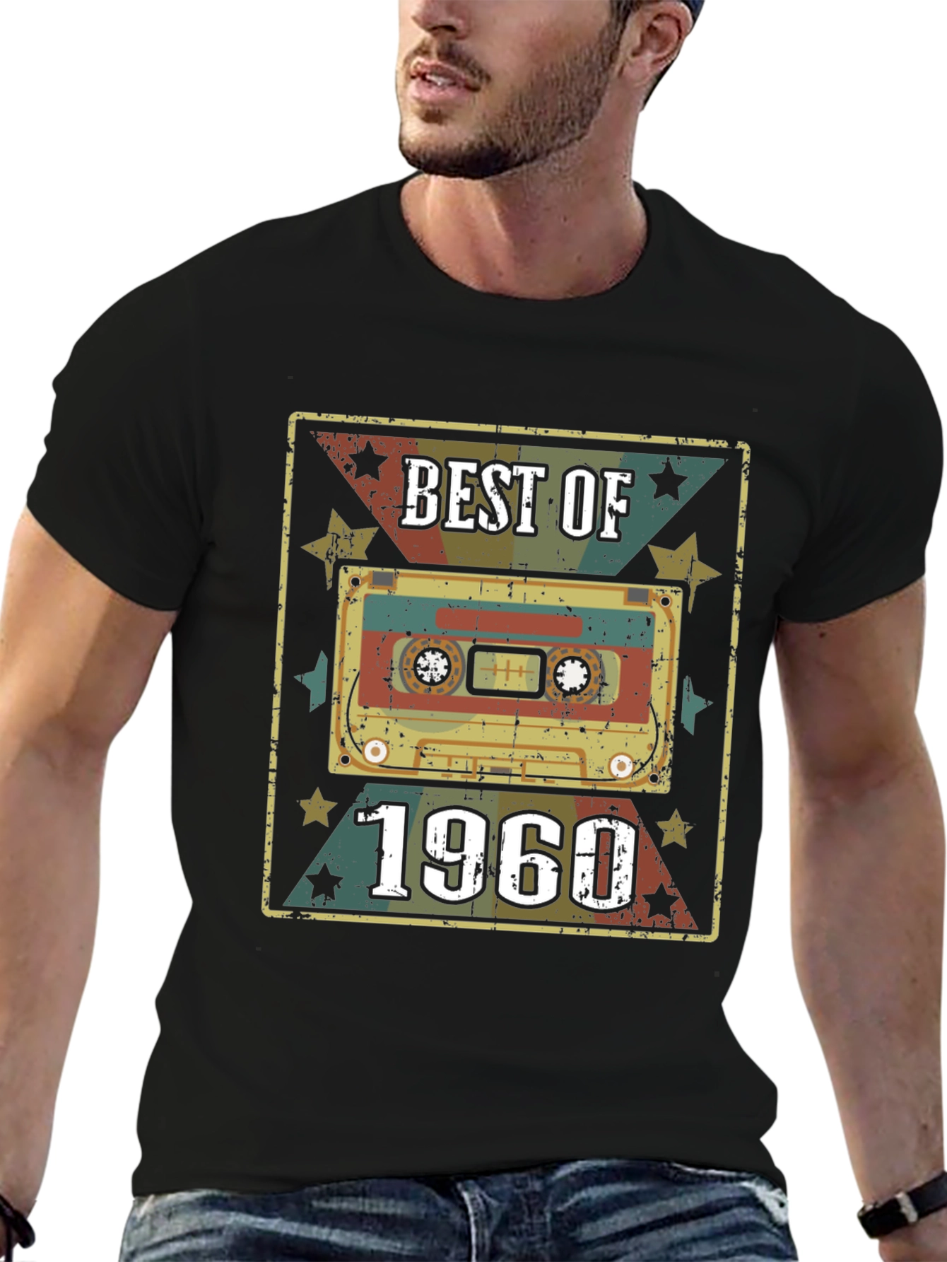 Best of 1960 Cassette Tape Black T-Shirt