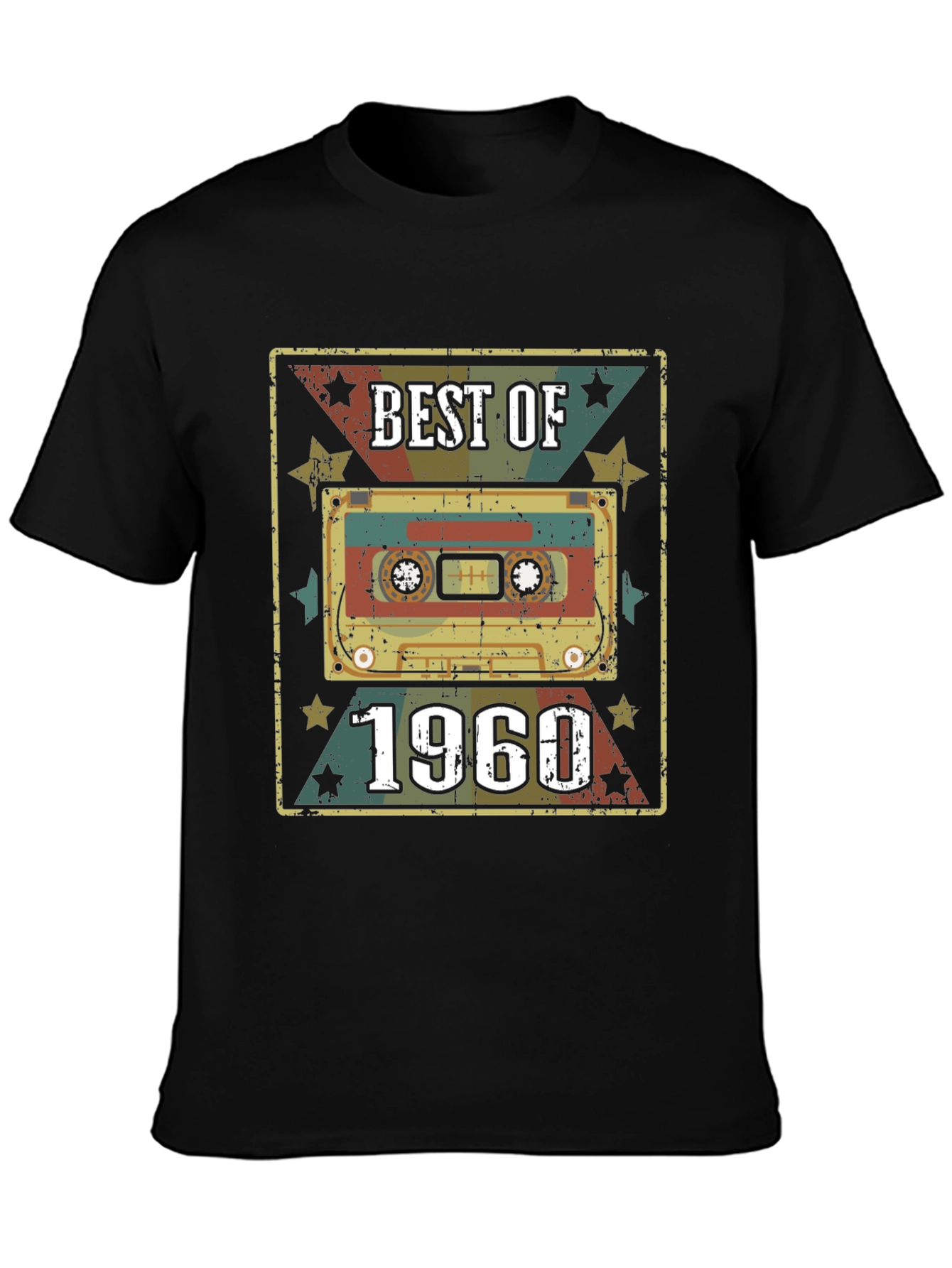 Best of 1960 Cassette Tape Black T-Shirt