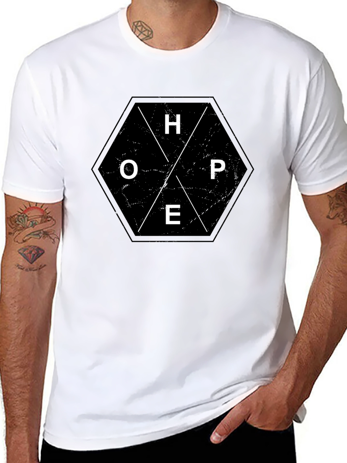 Hope Hexagon T-Shirt - Stylish Graphic Tee
