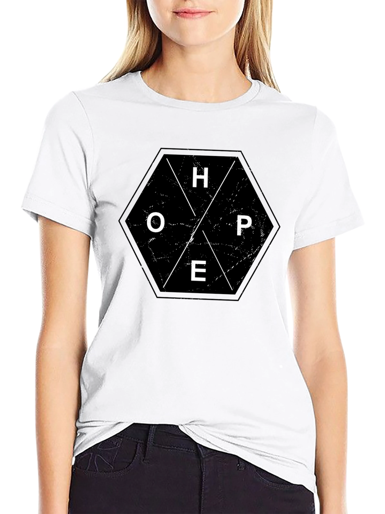 Hope Hexagon T-Shirt - Stylish Graphic Tee