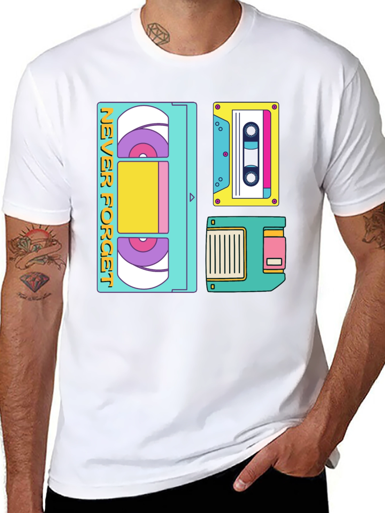 Retro Tech T-Shirt - Never Forget Design