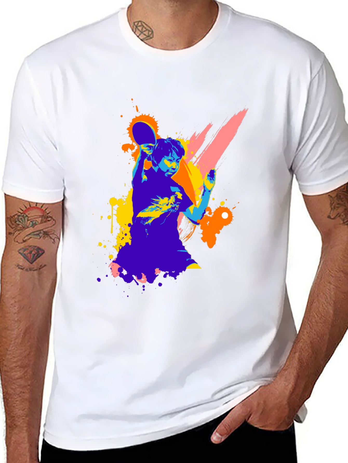 Ping Pong Player Graphic Tee - Stylish & Unique!