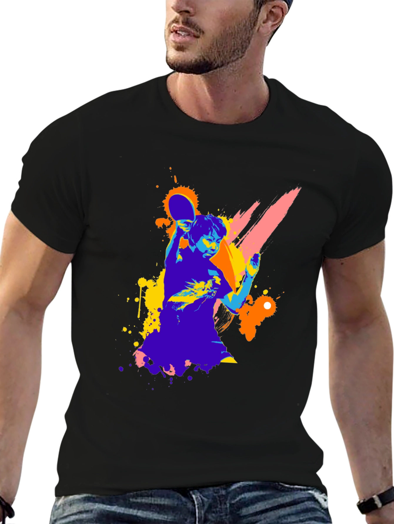 Ping Pong Player Graphic Tee - Stylish & Unique!