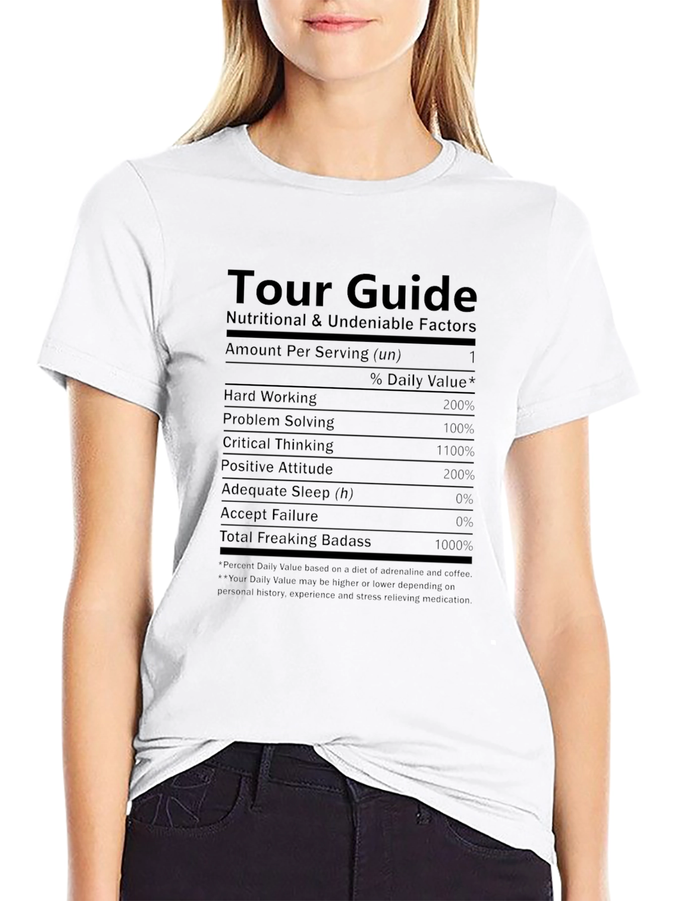 Tour Guide Nutritional Facts T-Shirt