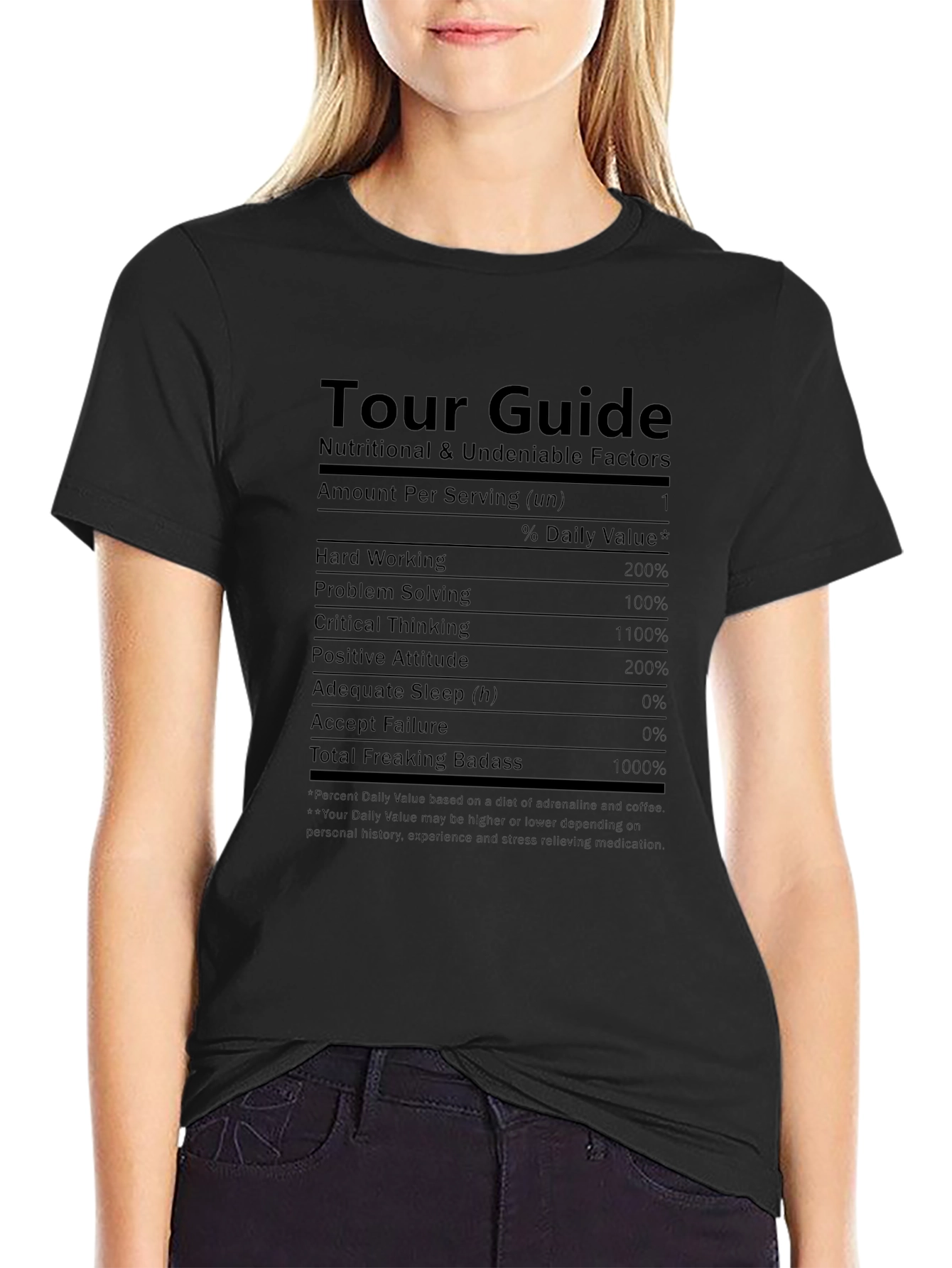 Tour Guide Nutritional Facts T-Shirt
