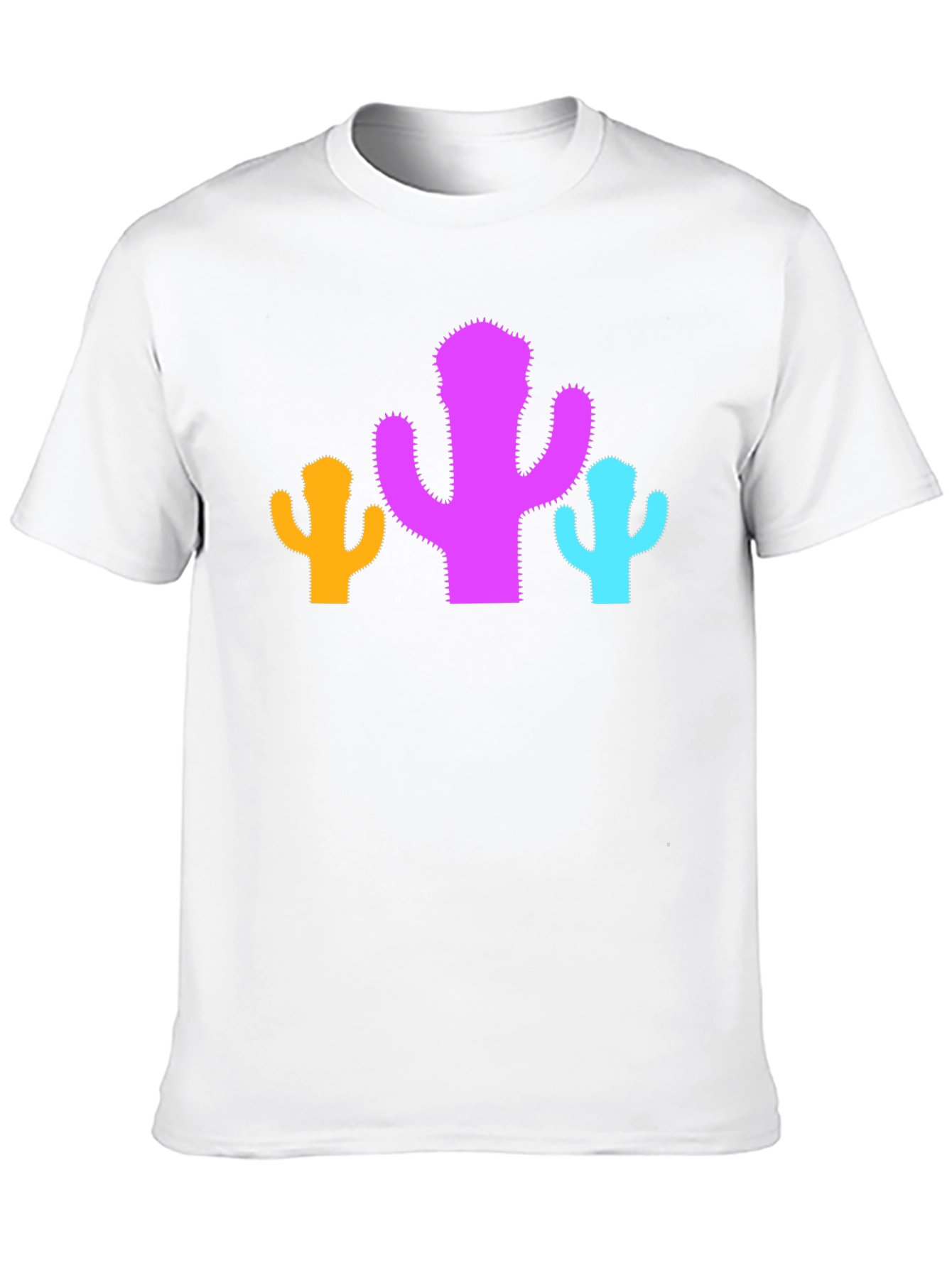Cactus Trio Graphic Tee - Black Cotton Casual Shirt