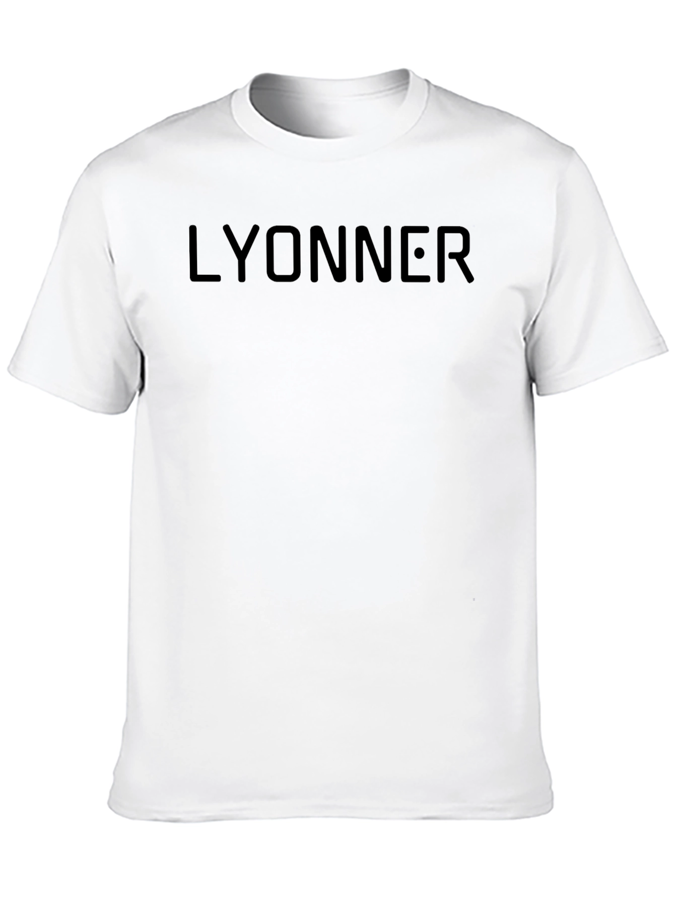LYONNER Mens Black Crew Neck T-Shirt