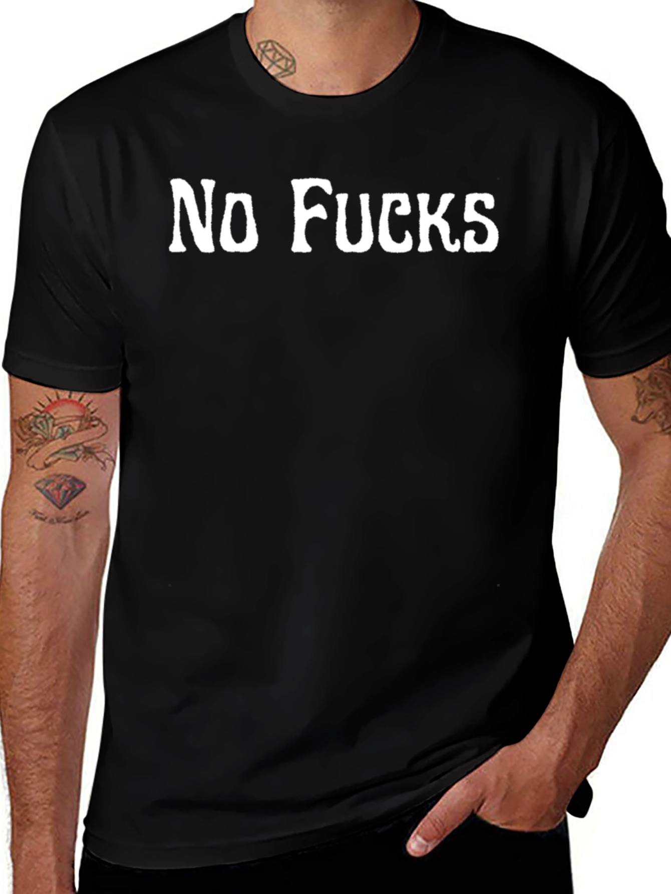 No Fucks Given - Graphic Print T-Shirt