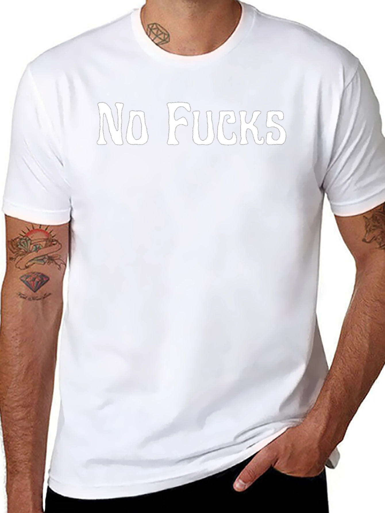 No Fucks Given - Graphic Print T-Shirt
