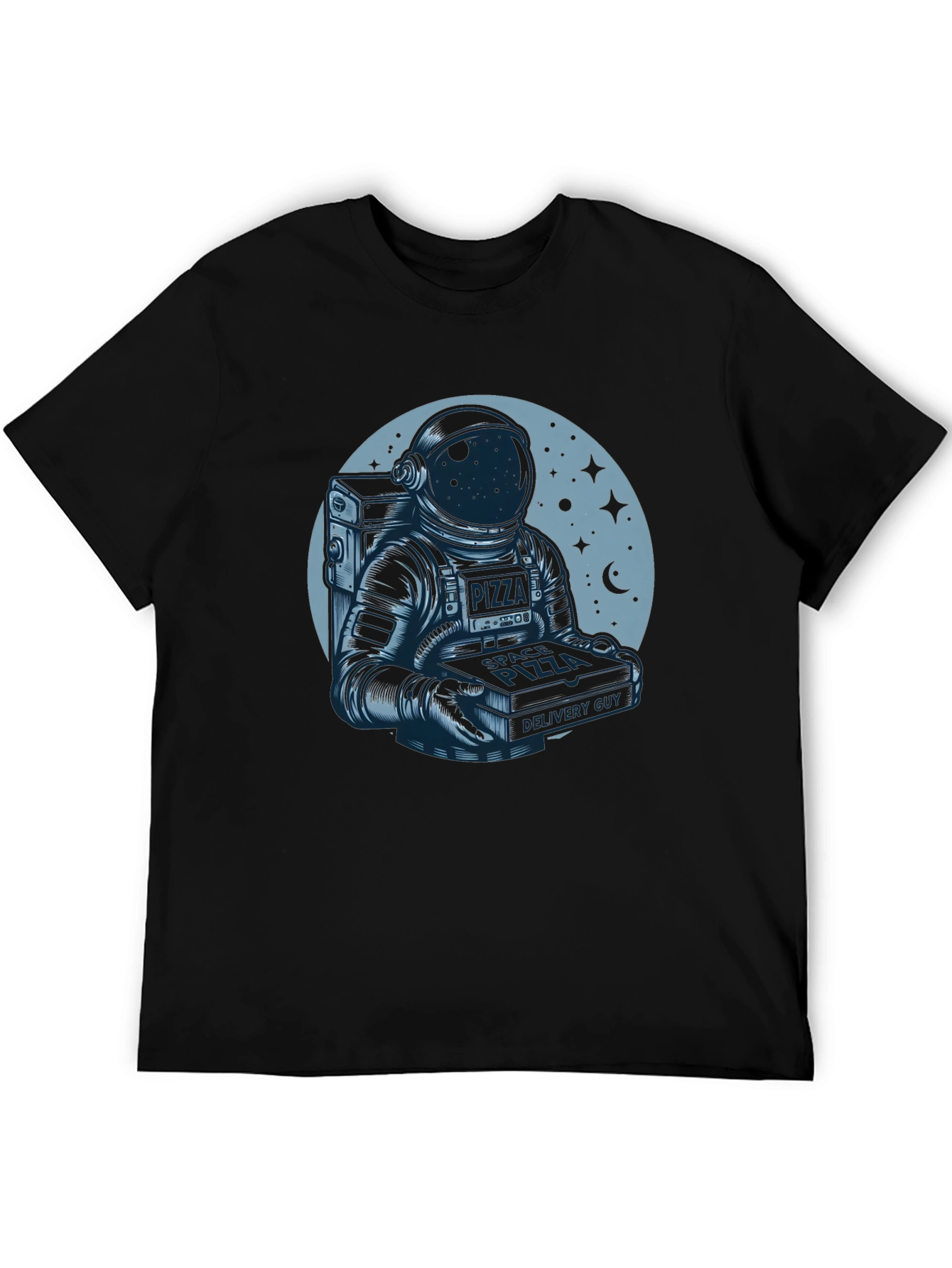 Space Pizza Delivery Guy Graphic T-Shirt