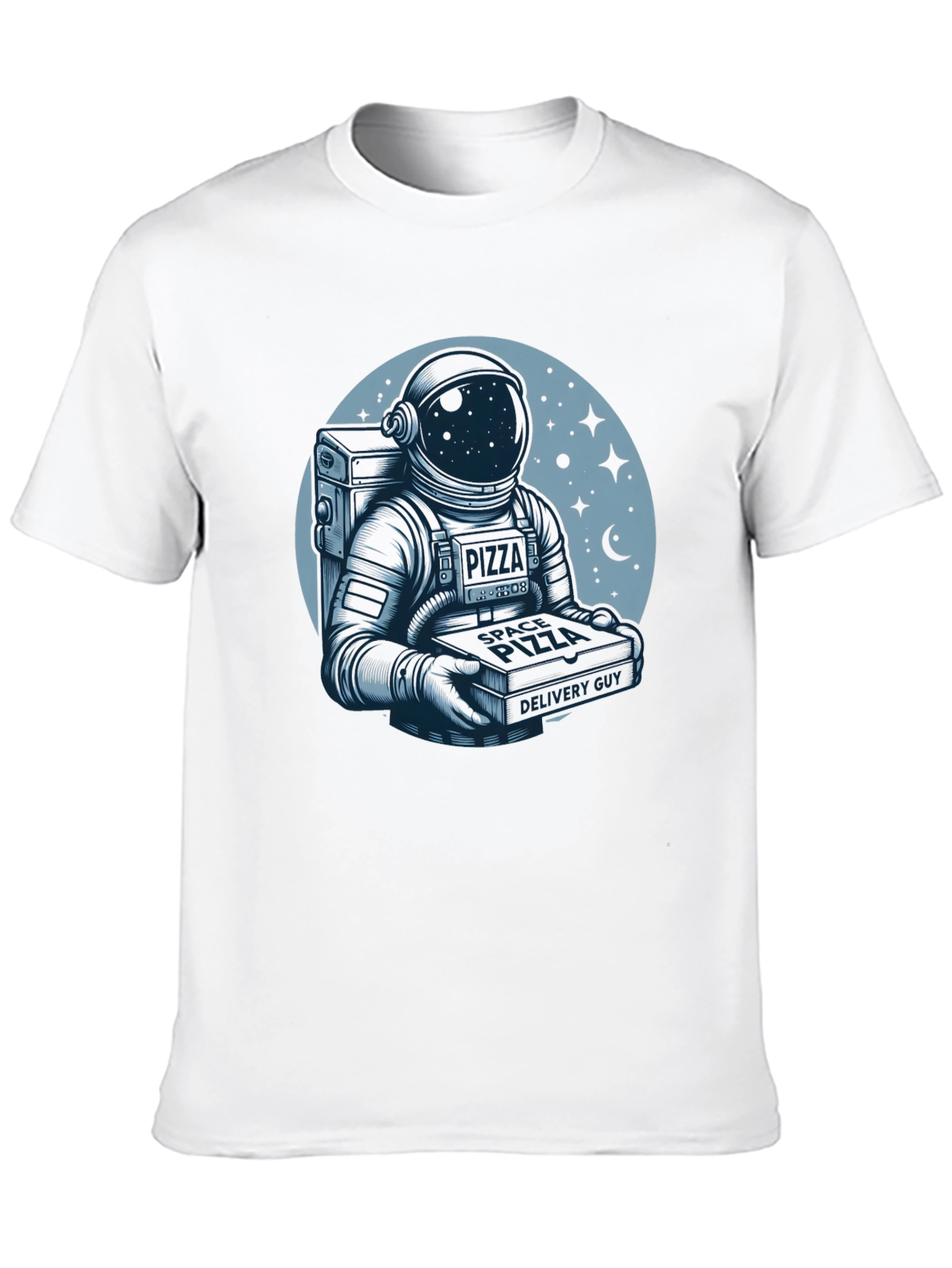 Space Pizza Delivery Guy Graphic T-Shirt