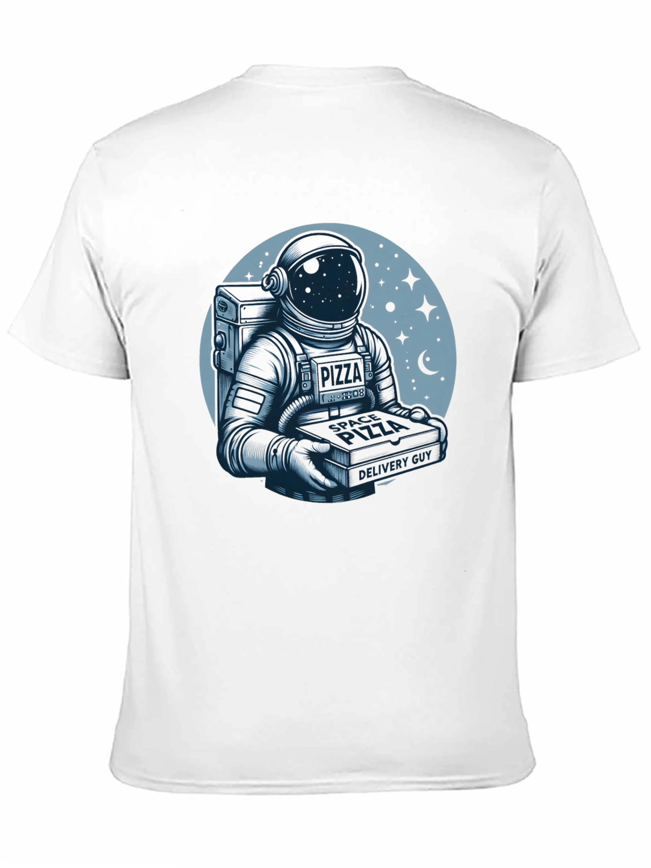 Space Pizza Delivery Guy Graphic T-Shirt