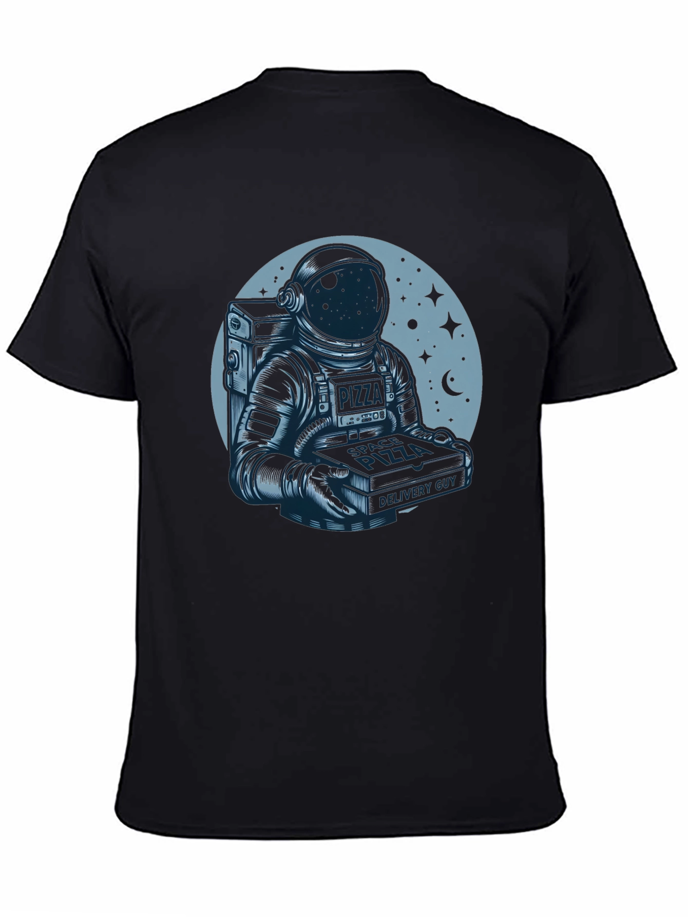 Space Pizza Delivery Guy Graphic T-Shirt