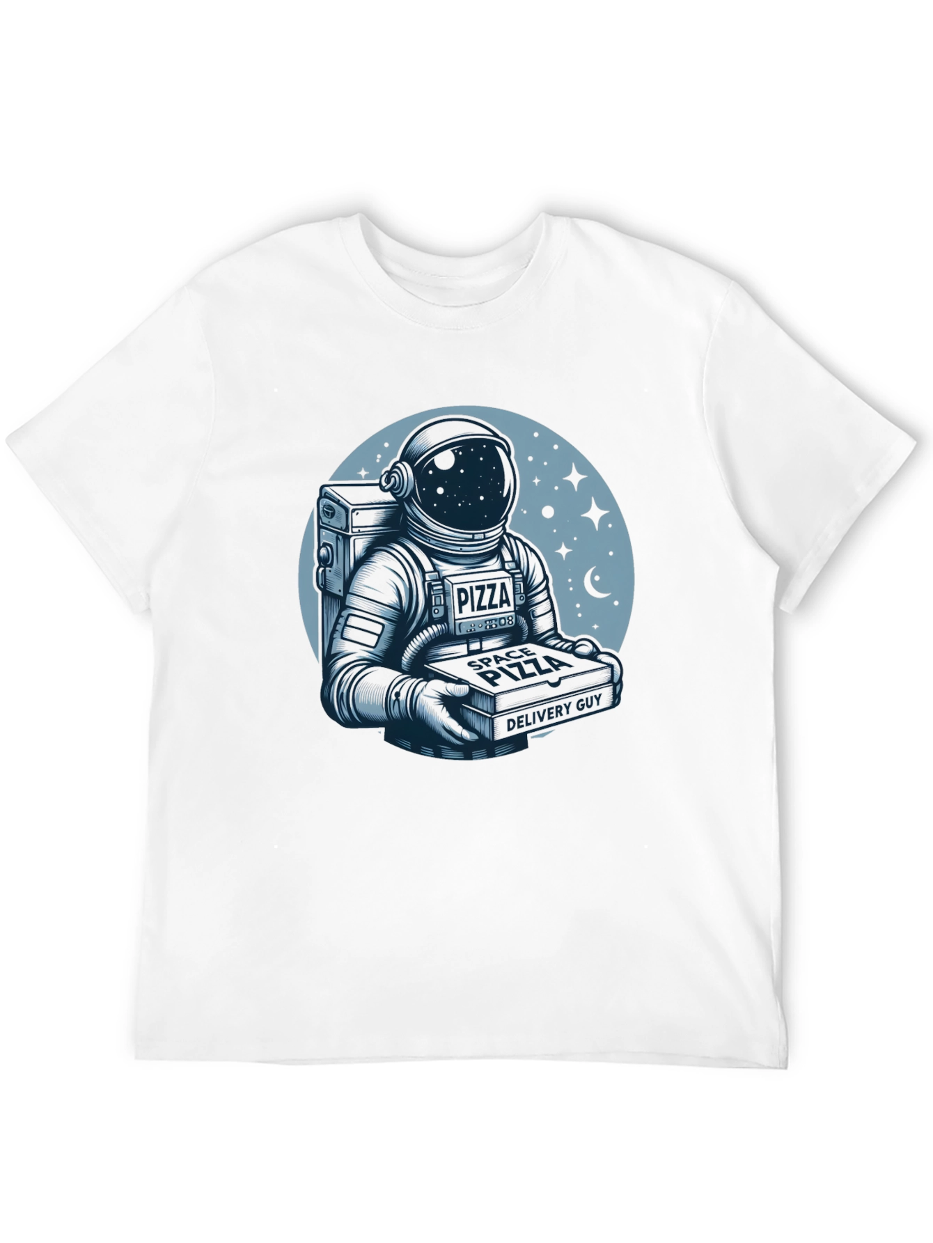 Space Pizza Delivery Guy Graphic T-Shirt