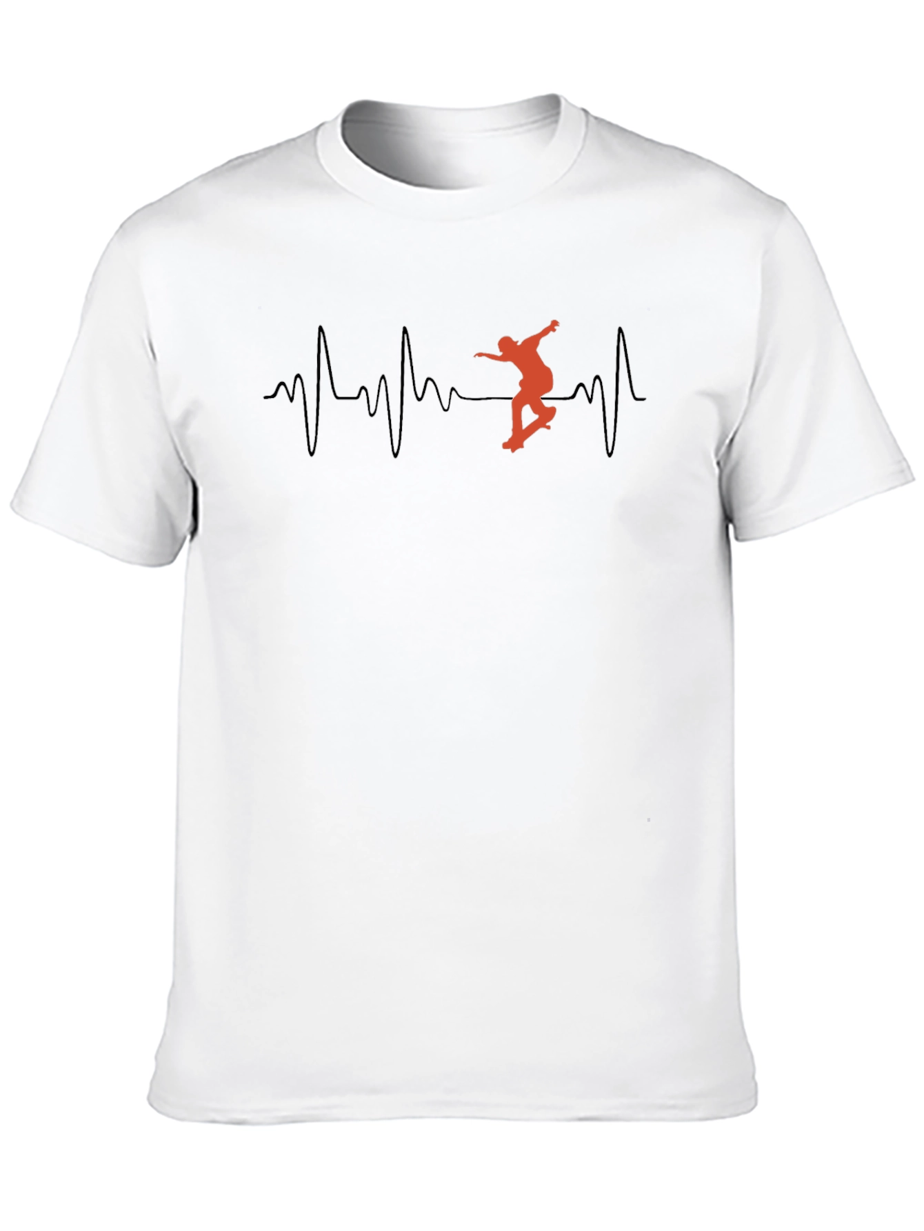 Skateboard Heartbeat T-Shirt - Cool Graphic Tee