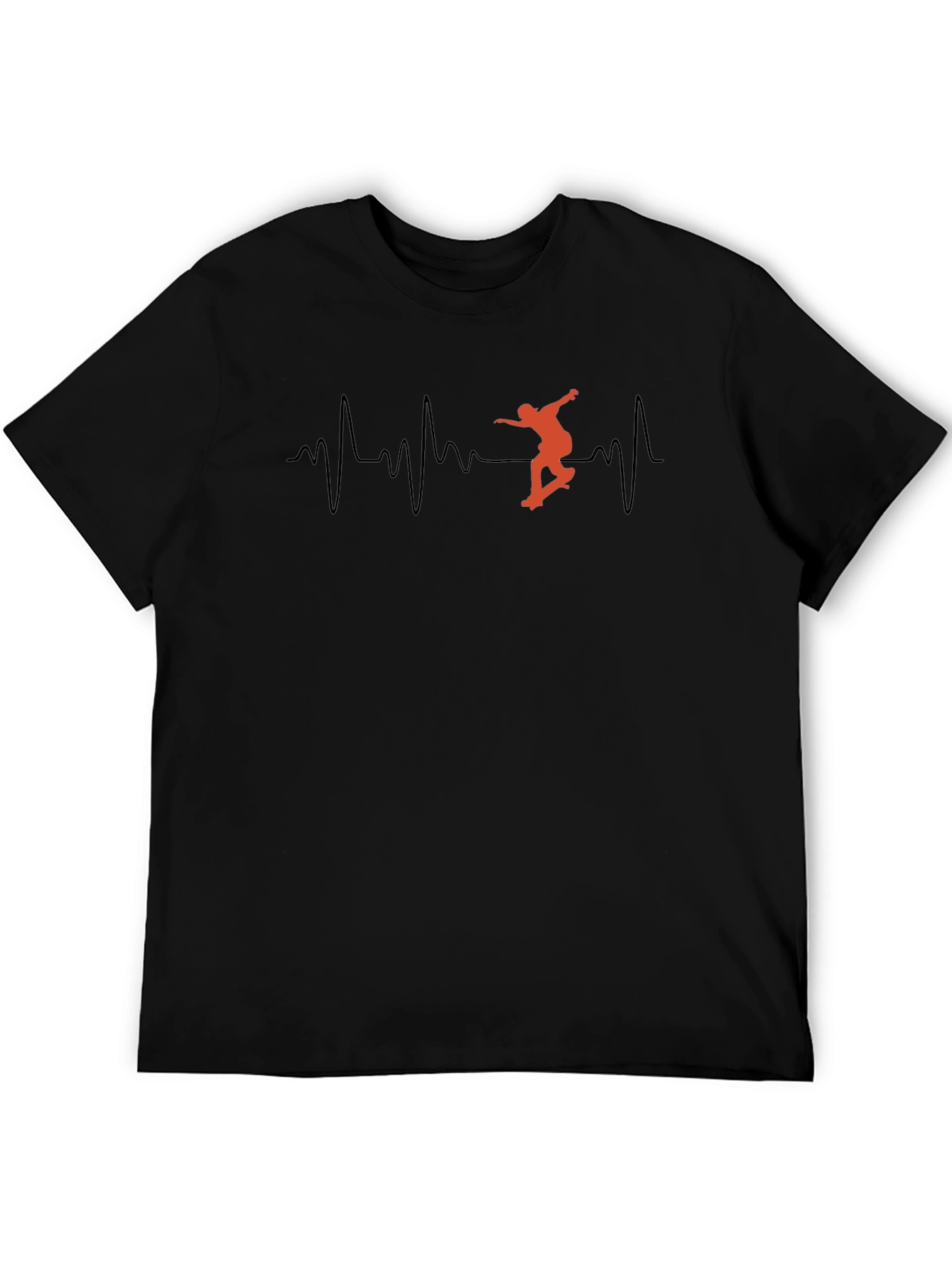 Skateboard Heartbeat T-Shirt - Cool Graphic Tee