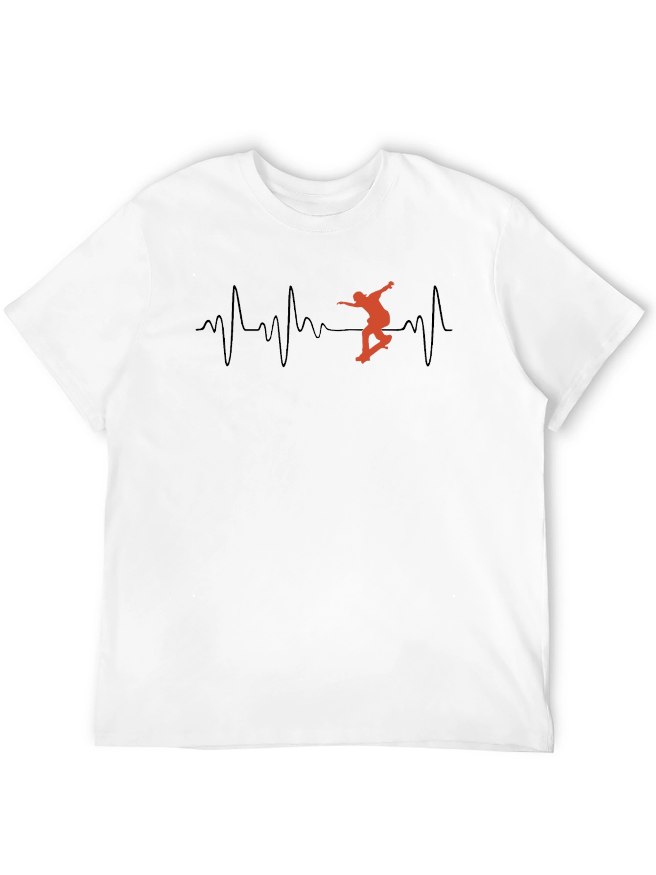 Skateboard Heartbeat T-Shirt - Cool Graphic Tee