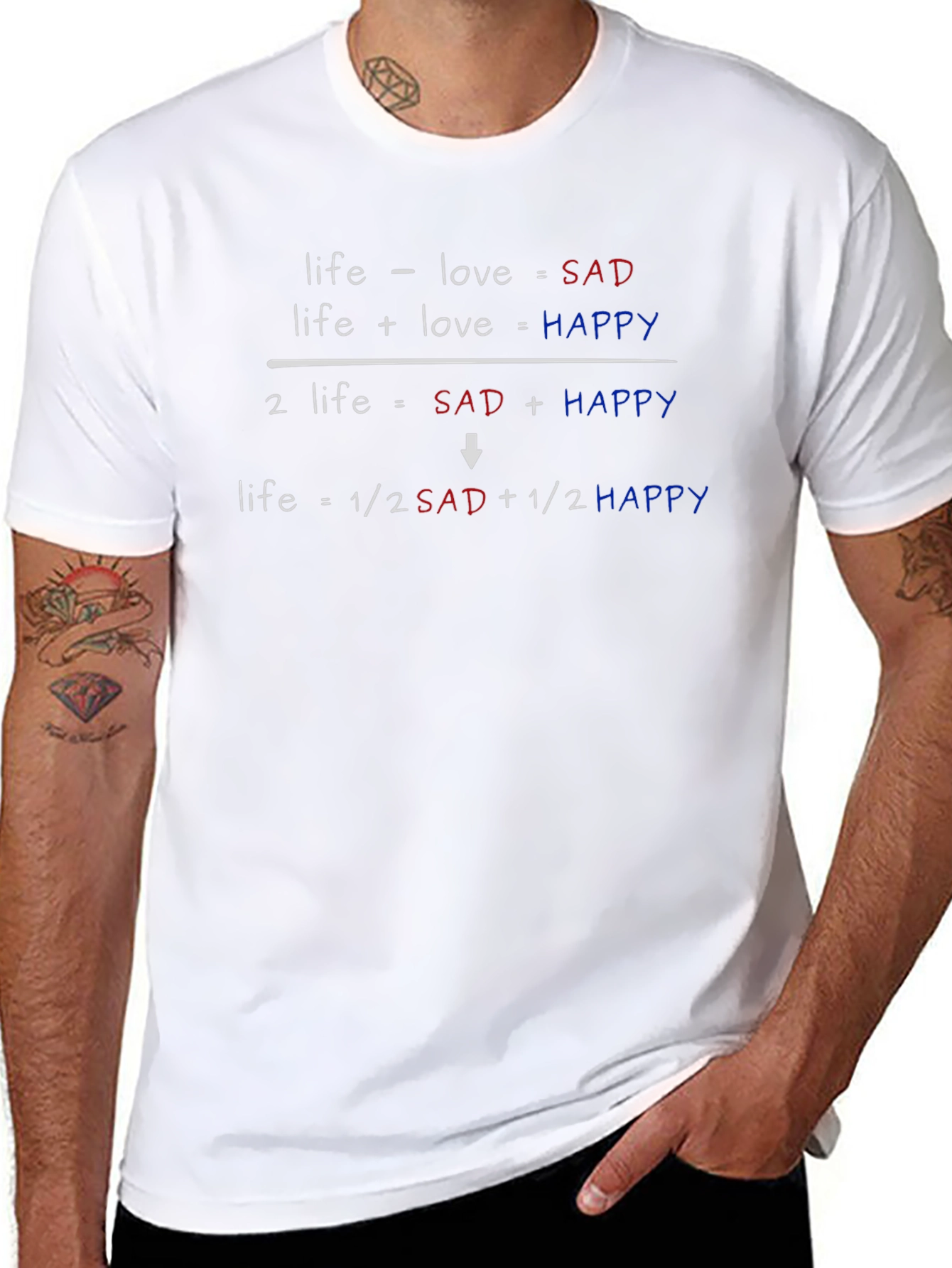 Life Equation T-Shirt: Sad + Happy
