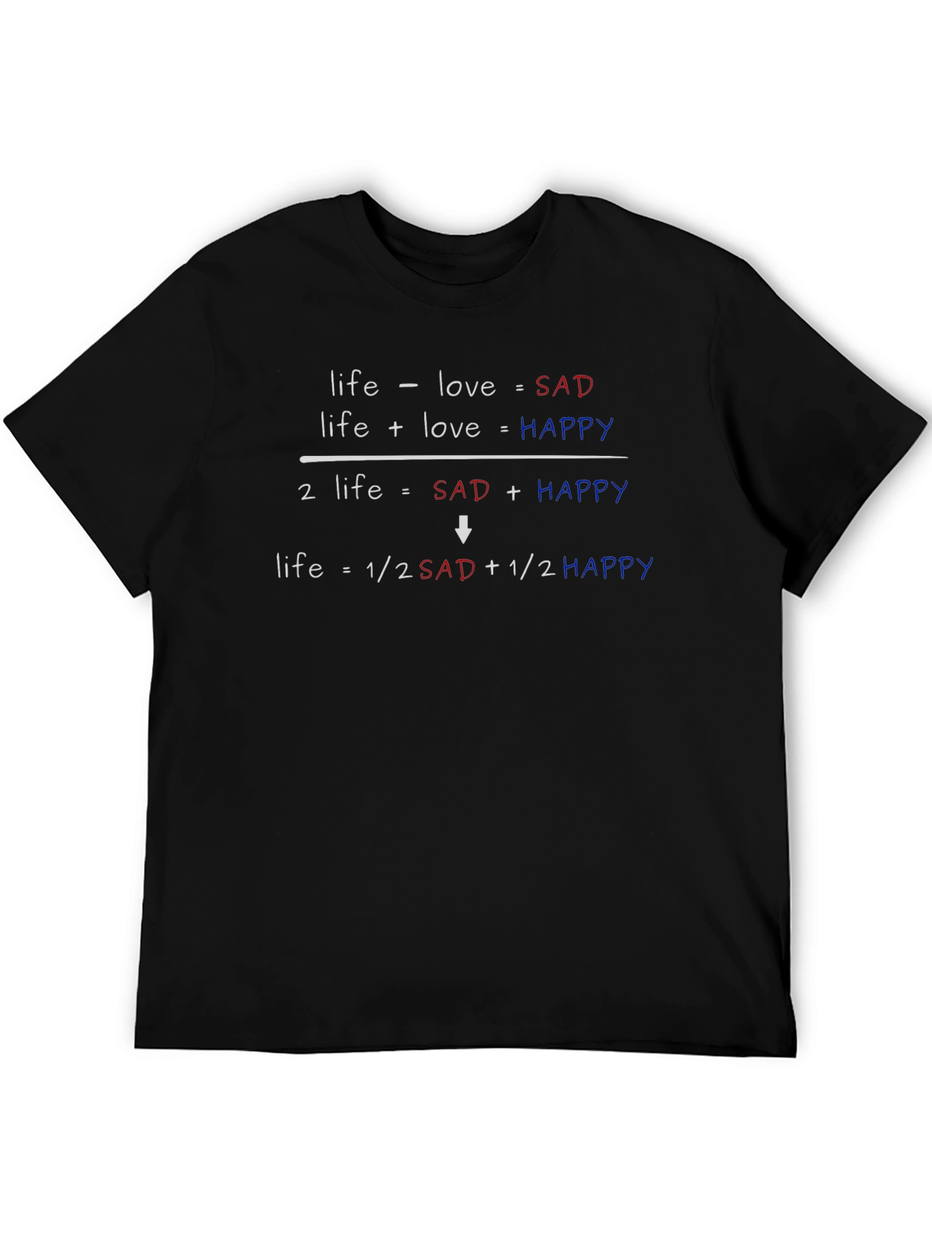 Life Equation T-Shirt: Sad + Happy