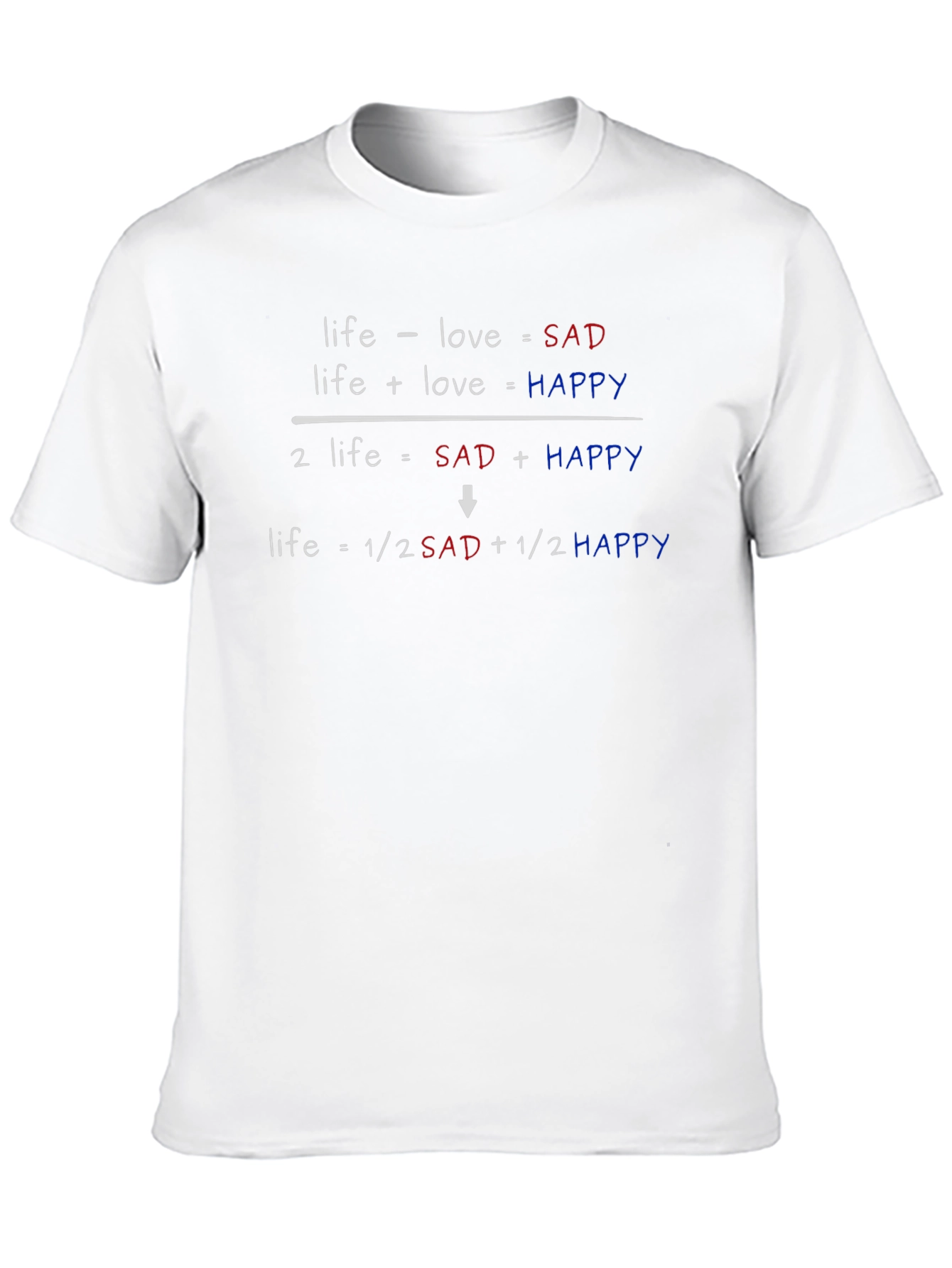 Life Equation T-Shirt: Sad + Happy