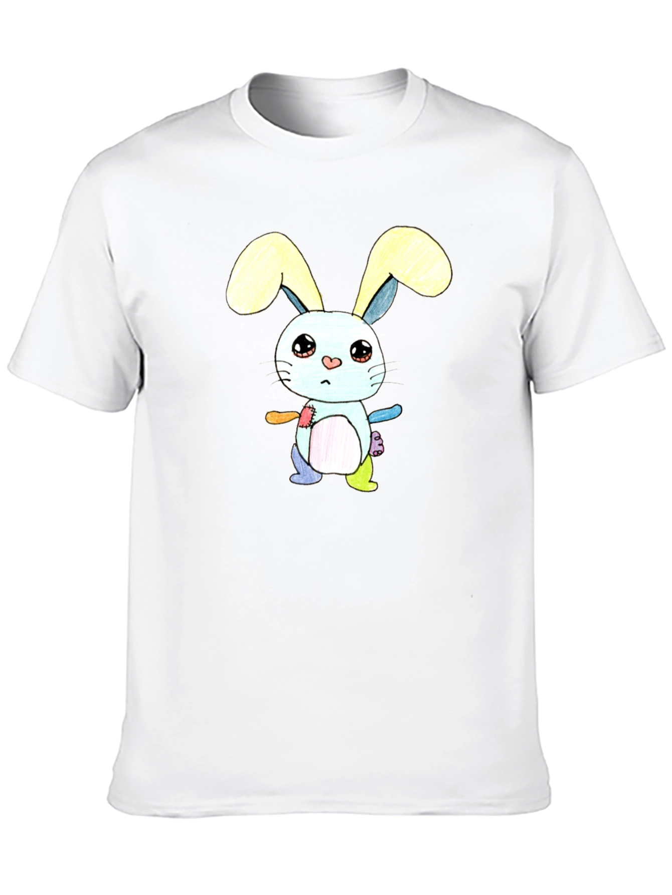 Cute Cartoon Bunny T-Shirt - Unisex Black Tee