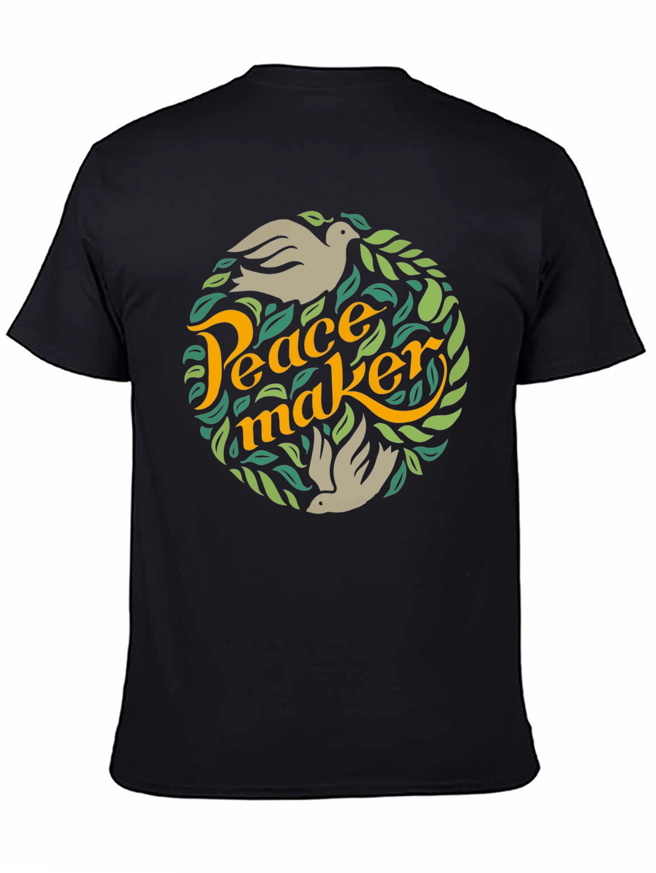 Peace Maker Graphic Tee - Dove & Leaf Design