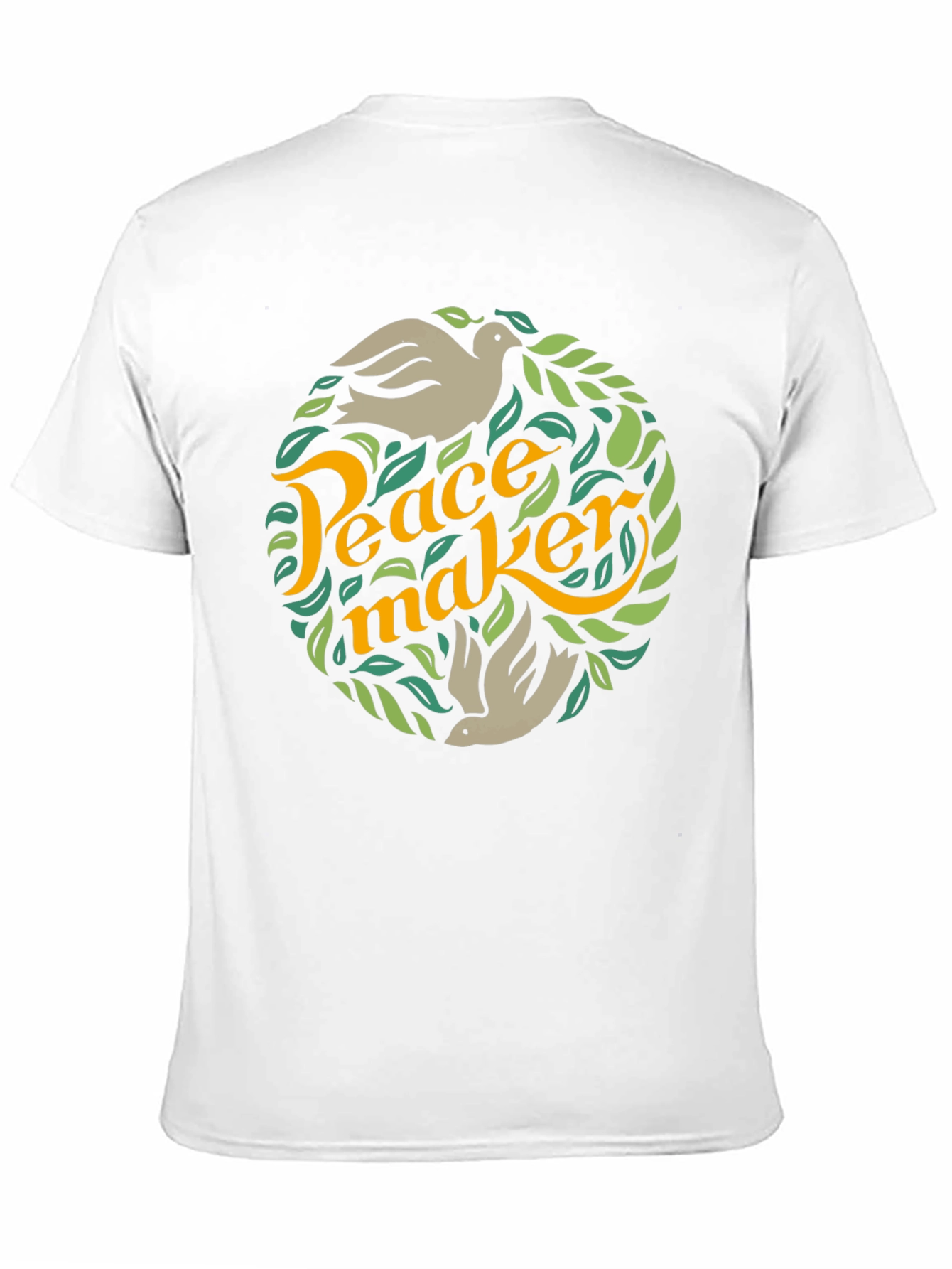 Peace Maker Graphic Tee - Dove & Leaf Design